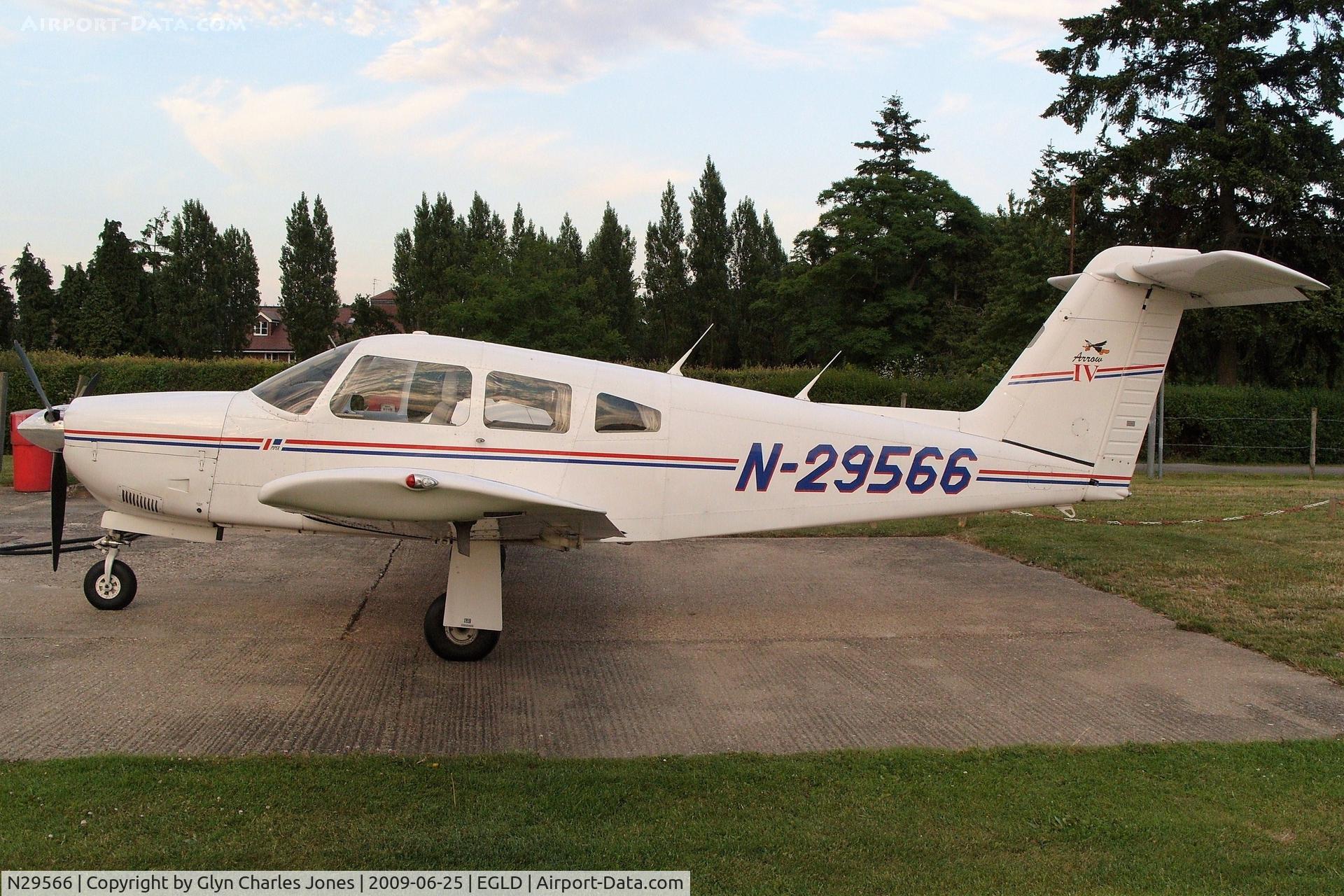 N29566, 1979 Piper PA-28RT-201 Arrow IV C/N 28R-7918146, Owned by Southern Aircraft Consultancy Inc Trustee. With thanks to Denham Control Tower. Just filled up with Avgas. Note the dash in the registration. Sold to International Air Services Inc in June 2010.