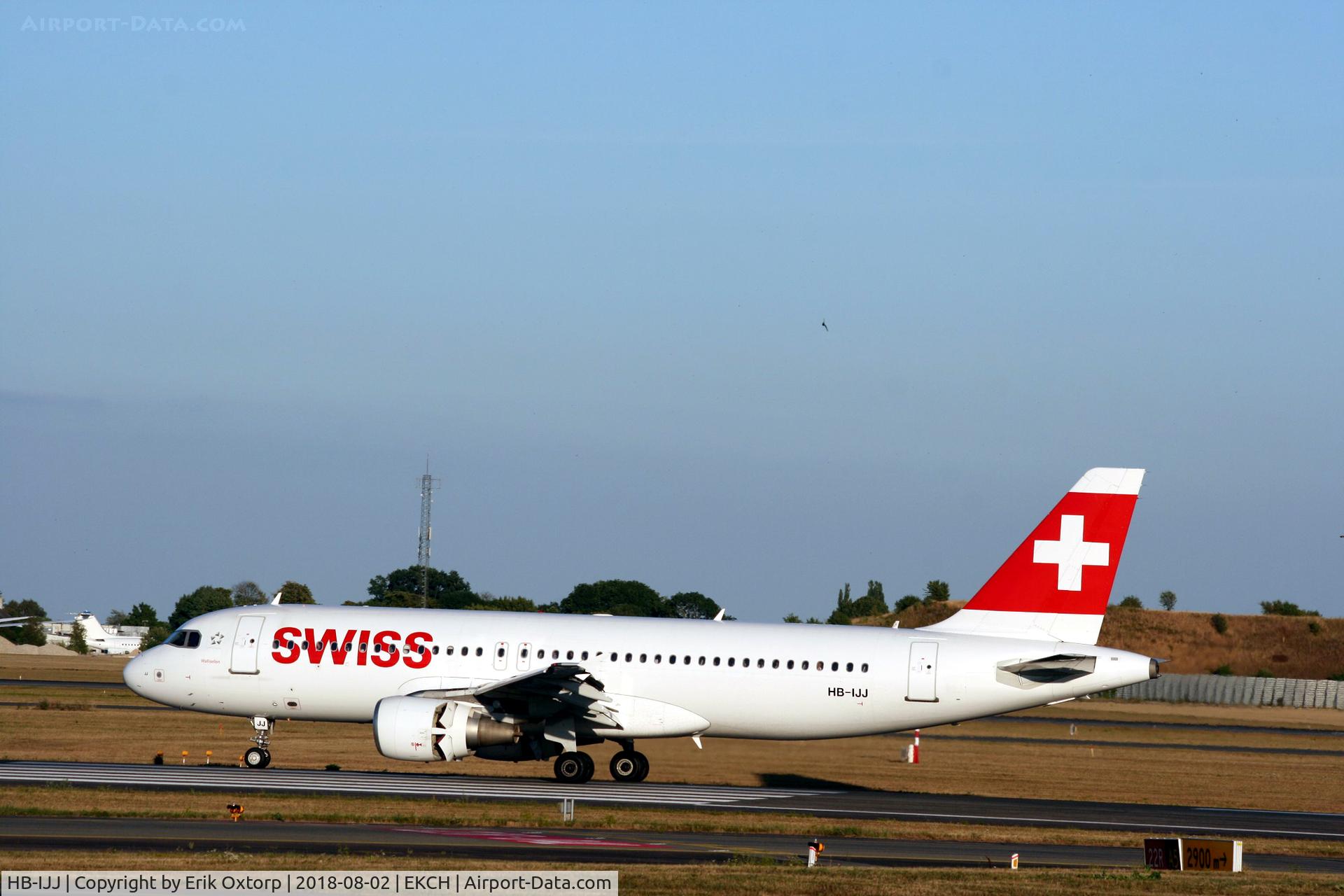 HB-IJJ, 1996 Airbus A320-214 C/N 585, HB-IJJ landed rw 04L