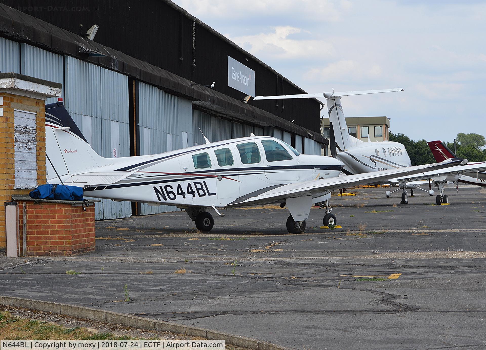 N644BL, 1989 Beech B36TC Bonanza C/N EA-492, Beech B36TC Bonanza at Fairoaks.