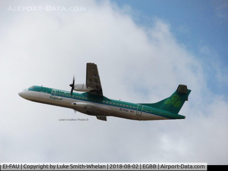 EI-FAU, 2013 ATR 72-600 (72-212A) C/N 1098, From Birmingham Airport