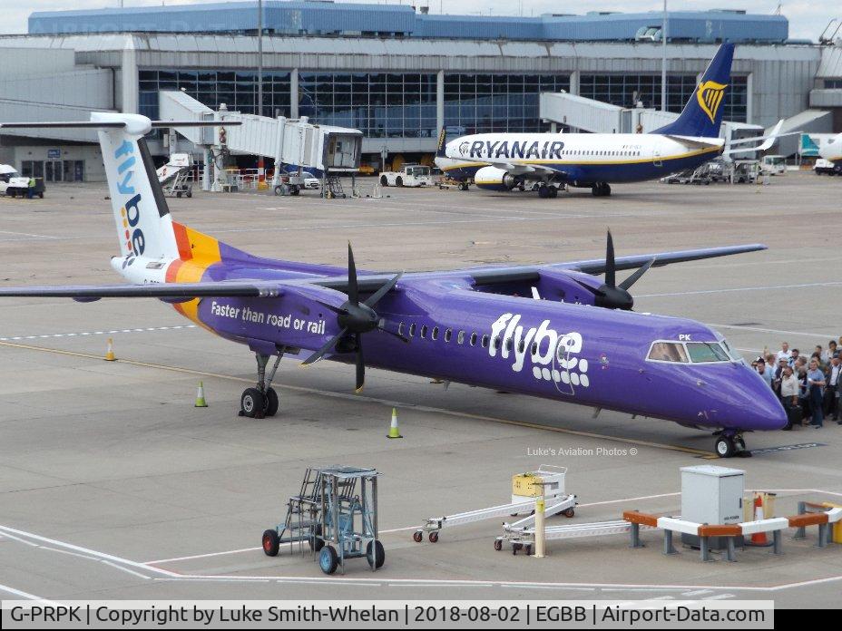 G-PRPK, 2008 Bombardier DHC-8-402 Dash 8 C/N 4203, From Birmingham Airport
