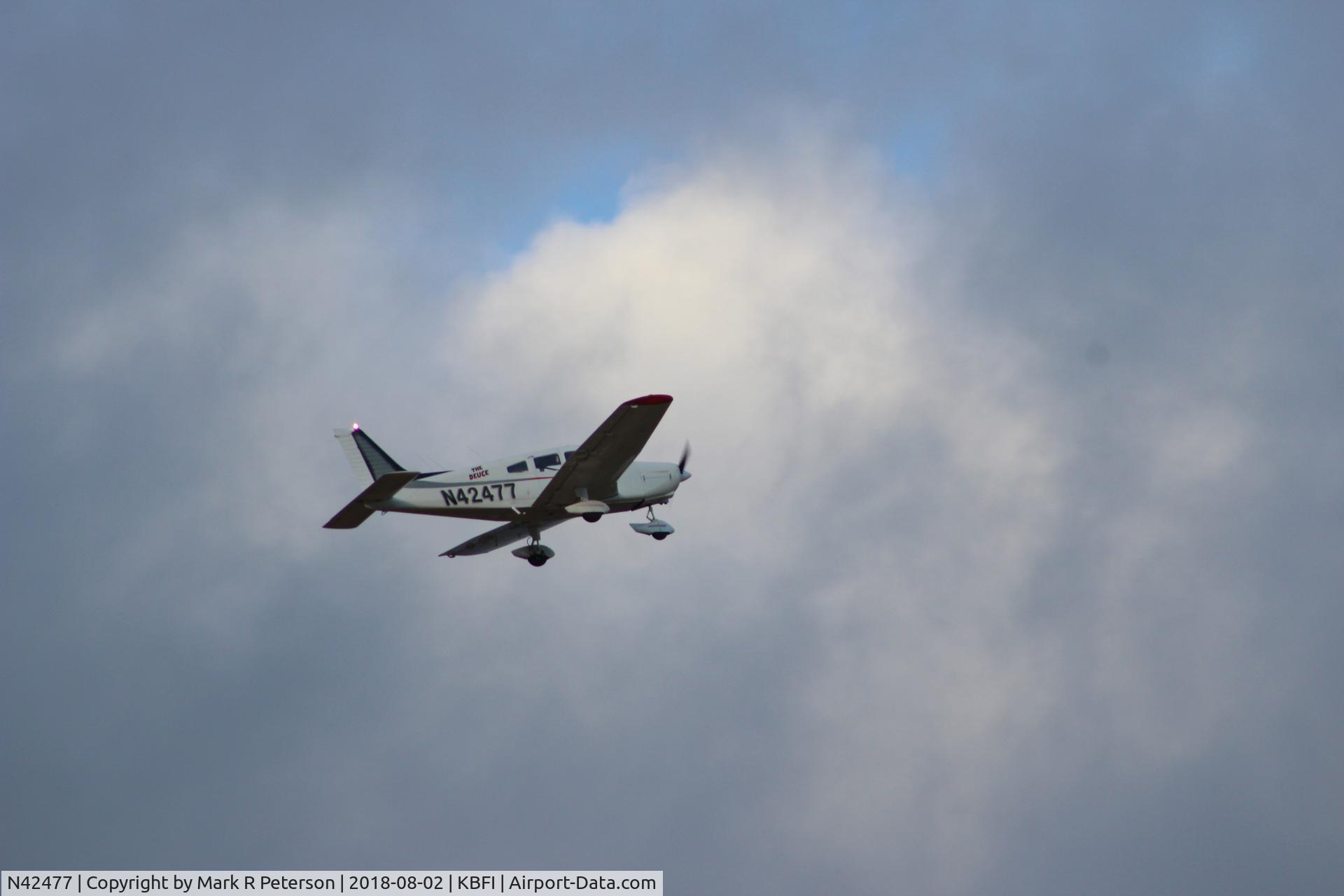 N42477, 1974 Piper PA-28-151 C/N 28-7415392, BFI on August 2nd