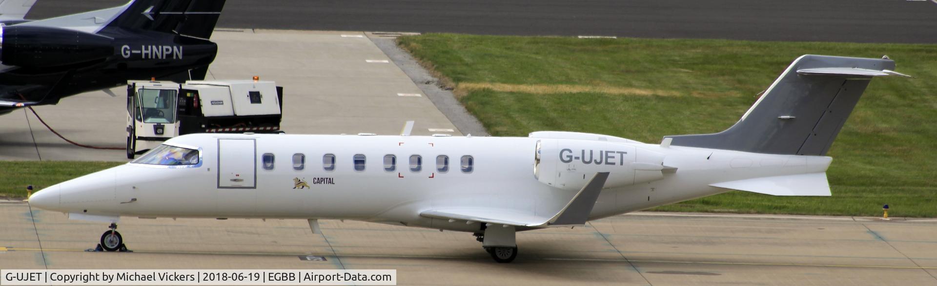 G-UJET, 1999 Learjet 45 C/N 45-055, taxying at BHX