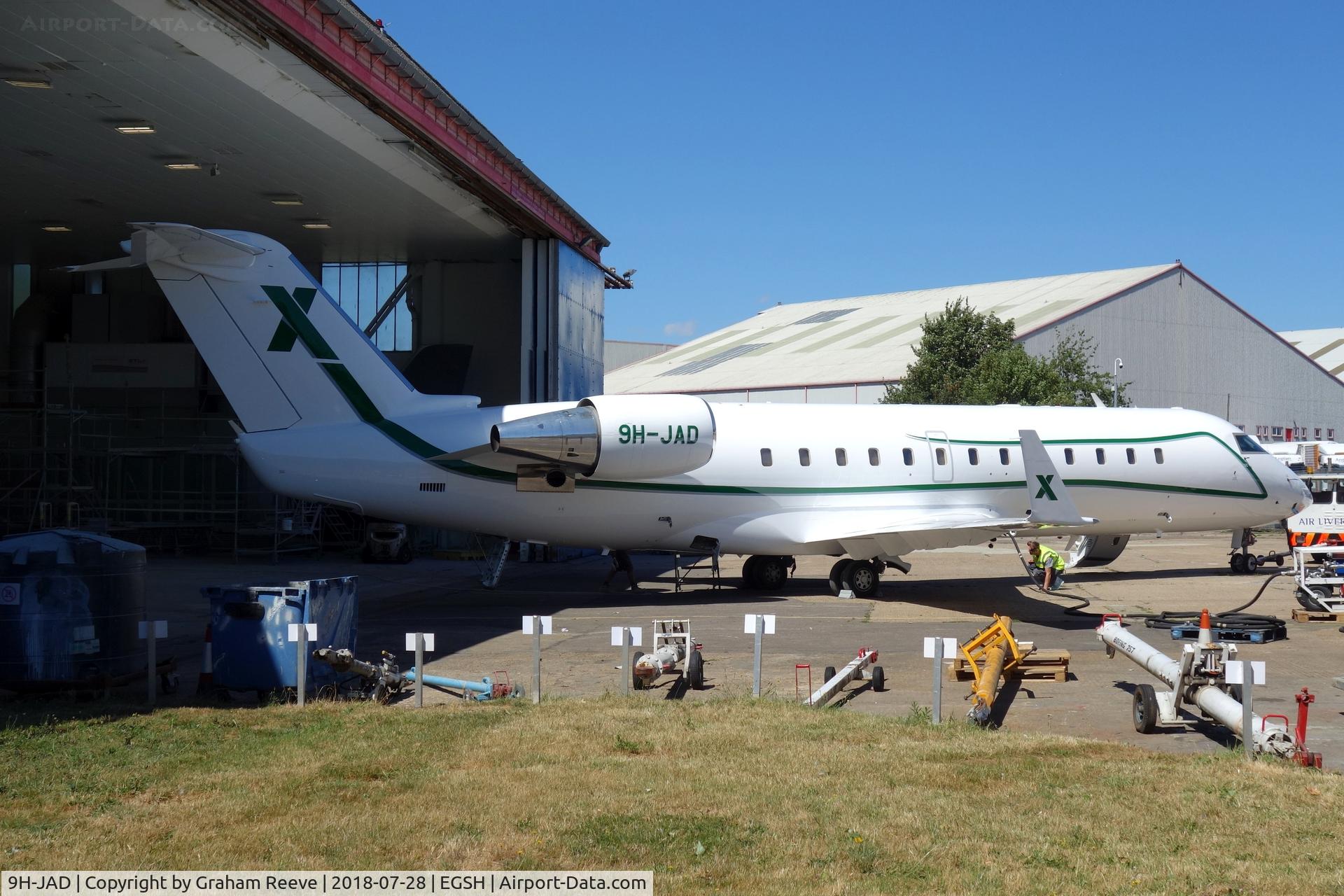 9H-JAD, 2005 Bombardier Challenger 850 (CL-600-2B19) C/N 8060, Parked at Norwich.