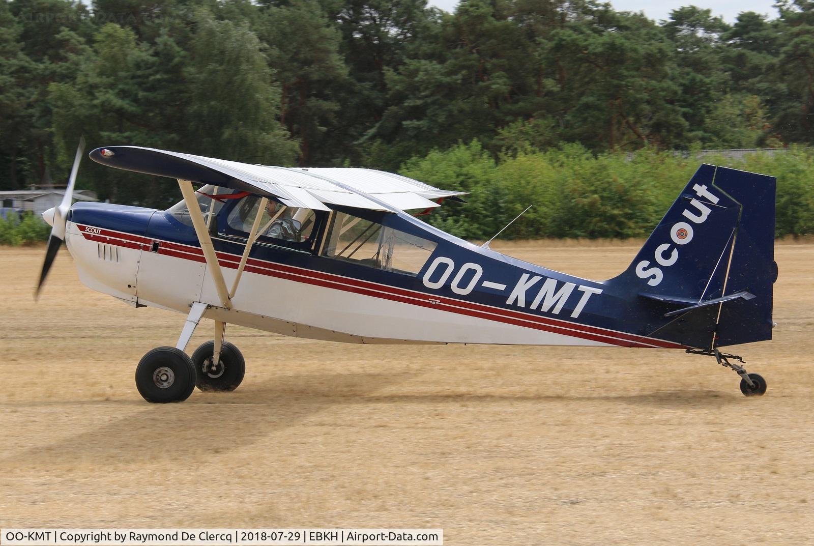 OO-KMT, 1997 American Champion 8GCBC Scout Scout C/N 383-97, Glider tug at Keiheuvel.