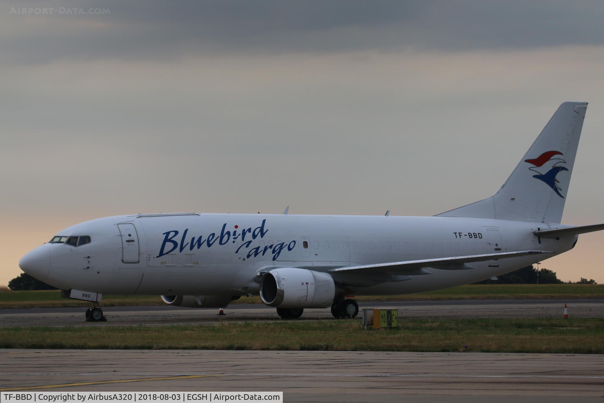 TF-BBD, 1989 Boeing 737-3Y0F C/N 24463, Parked on stand 7 waiting entry to Air Livery