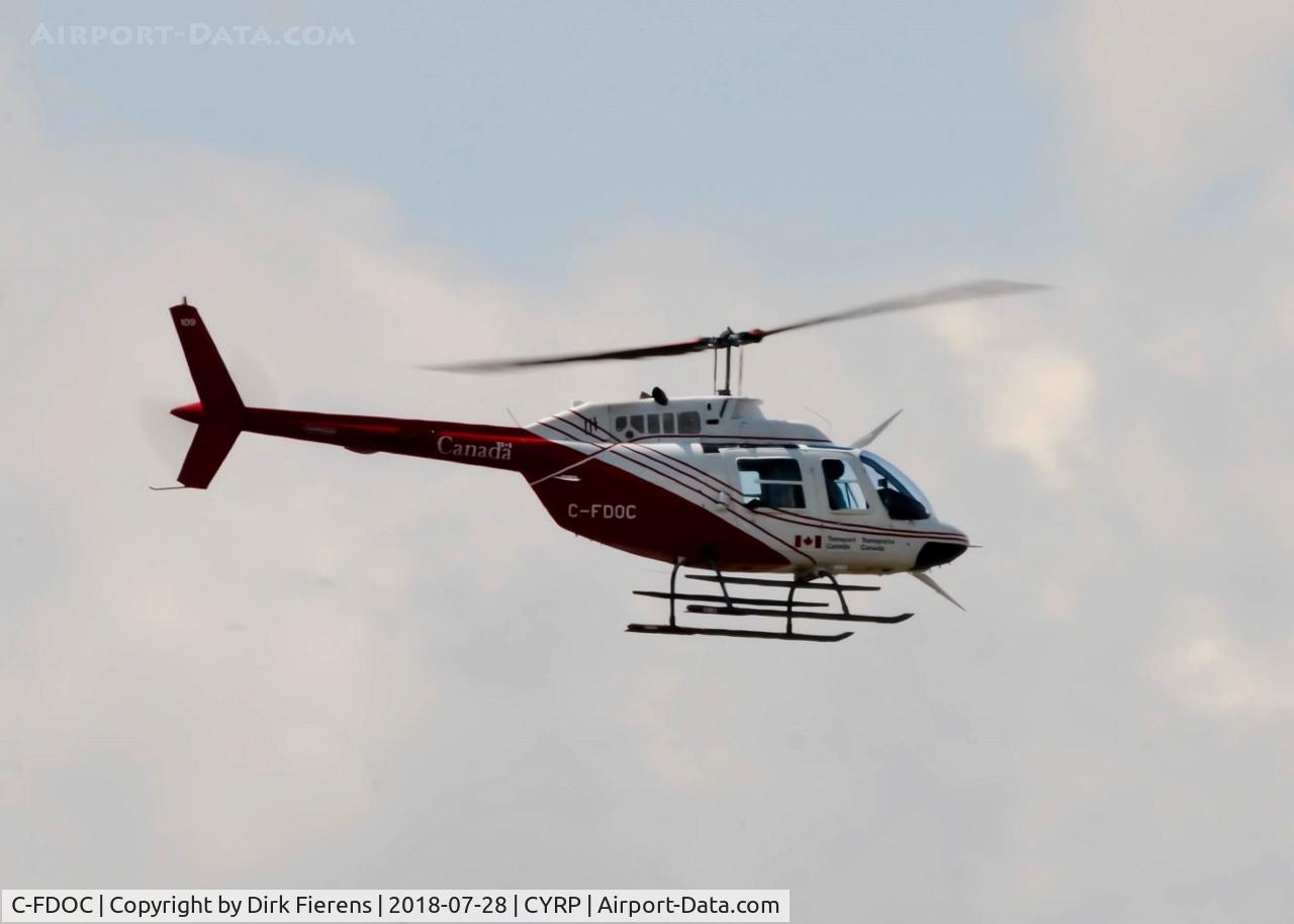 C-FDOC, 1969 Bell 206B JetRanger C/N 349, Flying over the airport