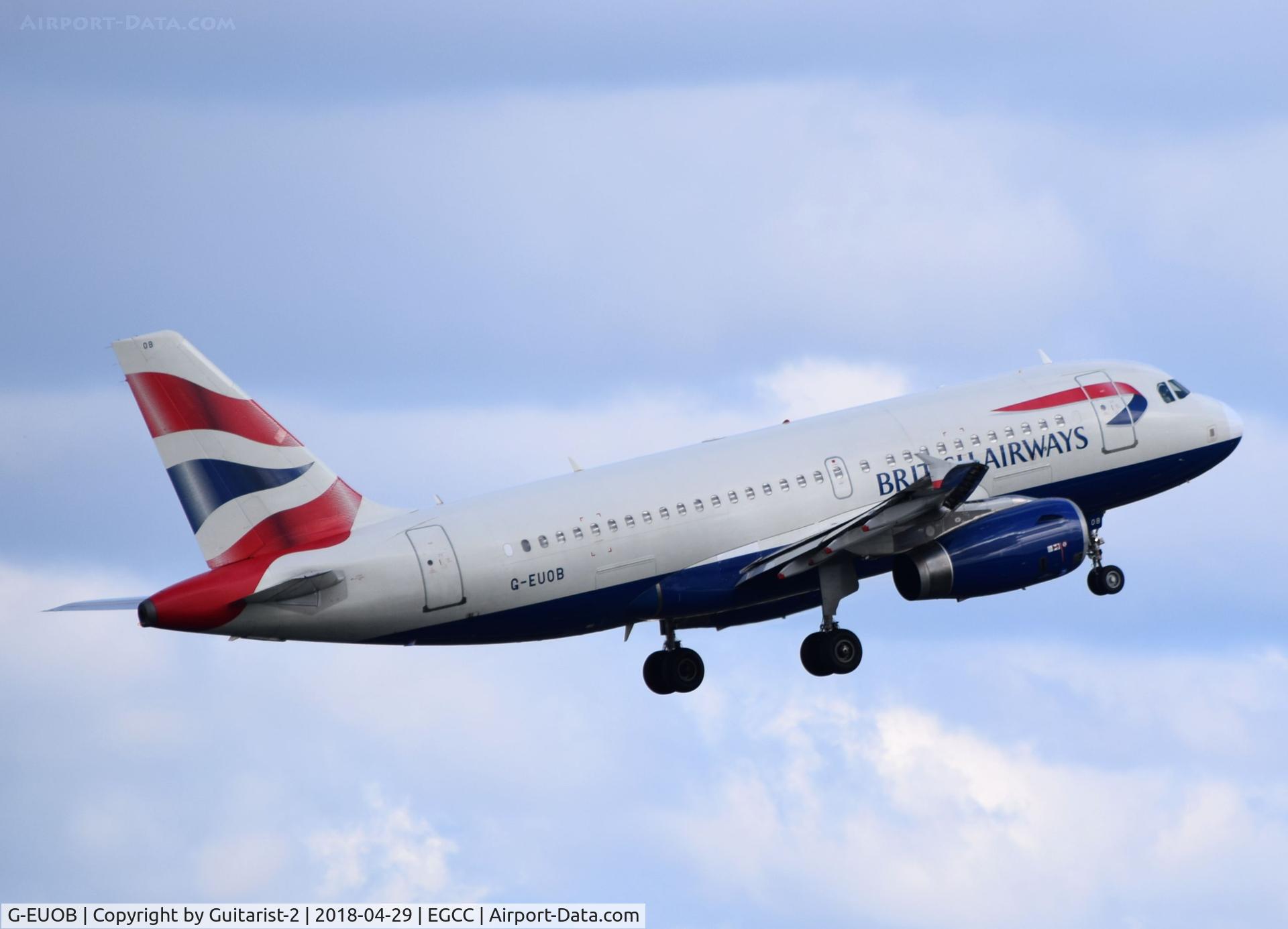 G-EUOB, 2001 Airbus A319-131 C/N 1529, At Manchester