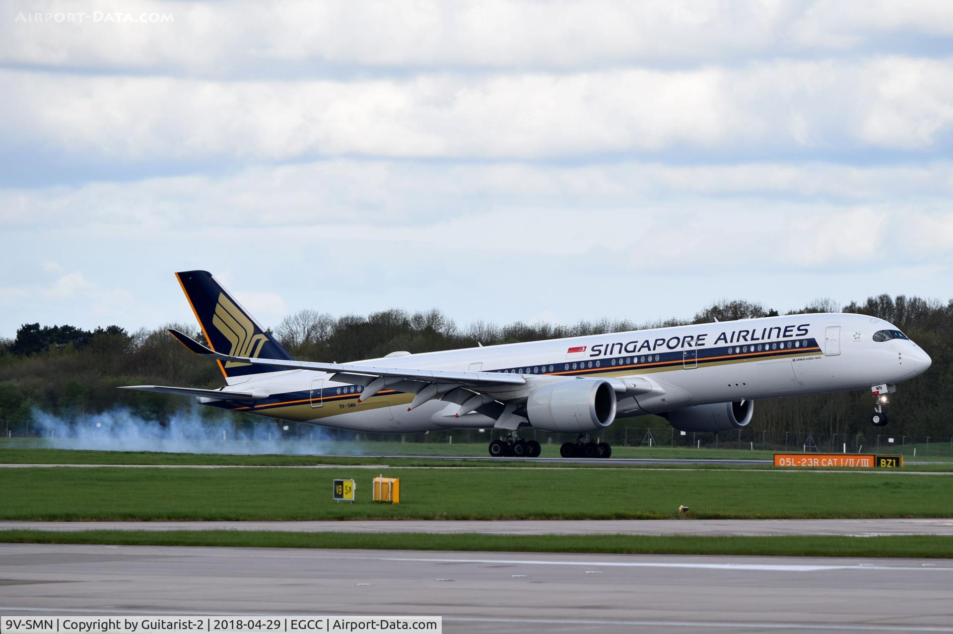 9V-SMN, 2017 Airbus A350-941 C/N 107, At Manchester