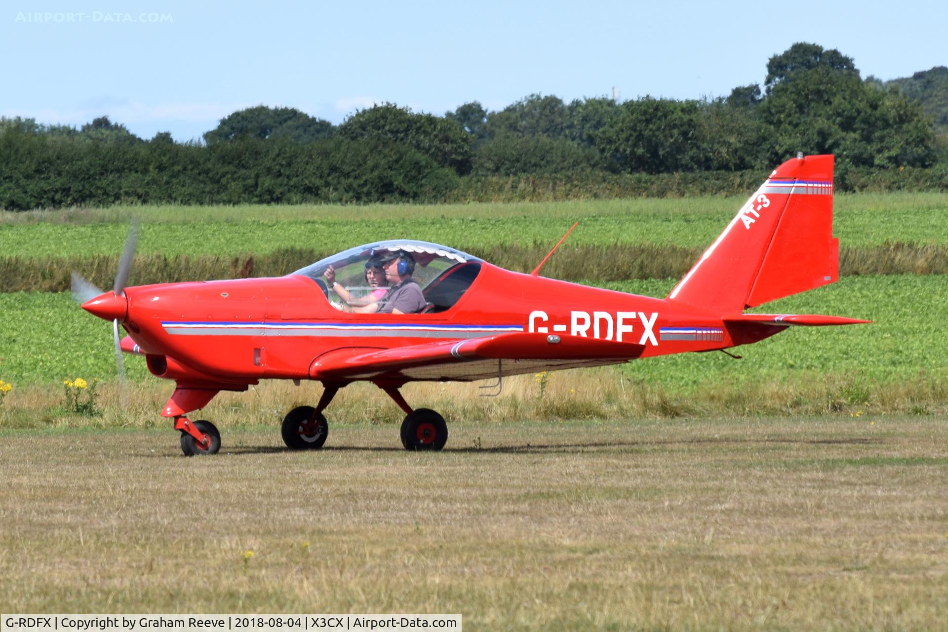 G-RDFX, 2015 Aero AT-3 C/N PFA 327-14295, Just landed at Northrepps.