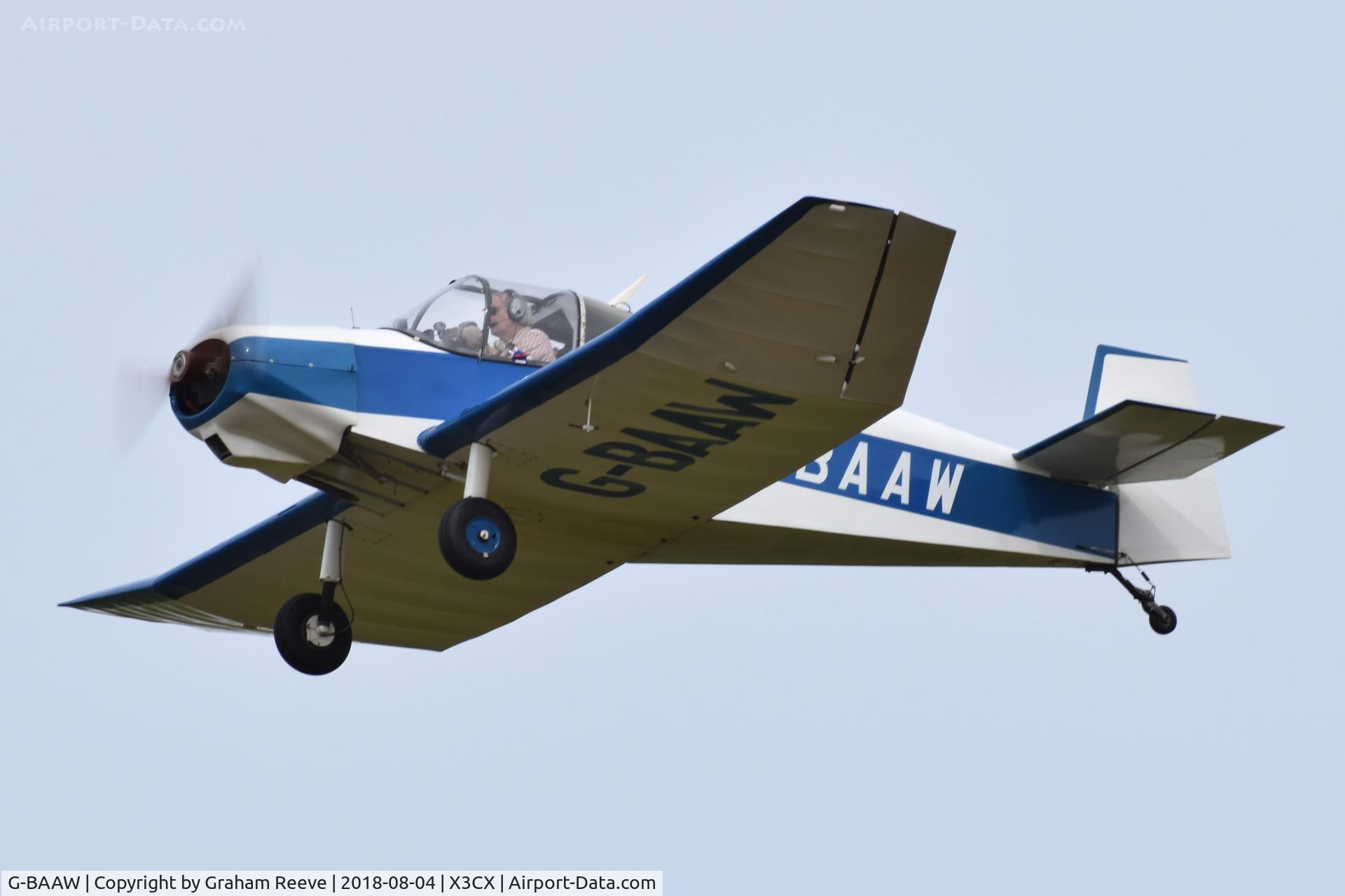 G-BAAW, 1956 Jodel D-119 C/N 366, Departing from Northrepps.
