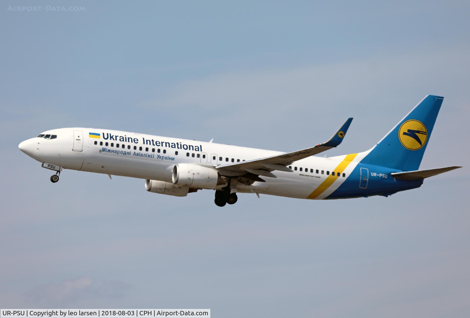 UR-PSU, 2009 Boeing 737-8AS C/N 37542, Copenhagen 3.8.2018