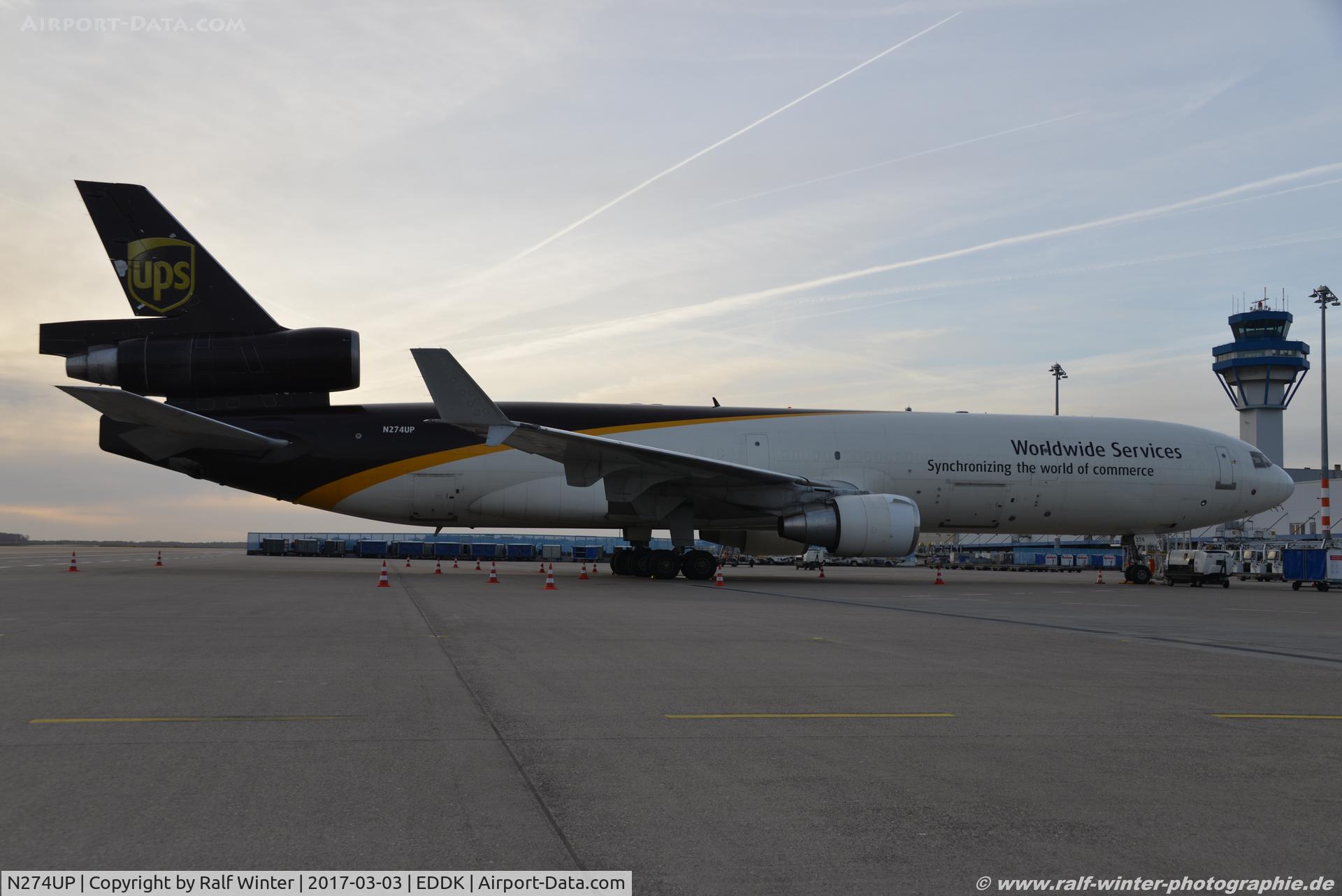 N274UP, 1994 McDonnell Douglas MD-11F C/N 48575, McDonnell Douglas MD-11F - 5X UPS United Parcel Service - 48575 - N274UP - 03.03.2017 - CGN