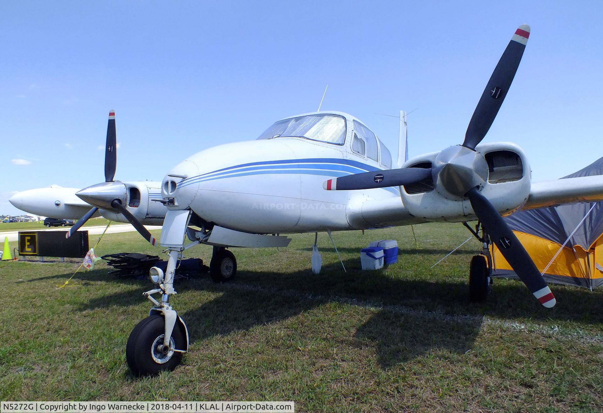 N5272G, 1957 Cessna U-3A Blue Canoe (310A) C/N 38060, Cessna L-27A/U-3A 'Blue Canoe' (310A) at 2018 Sun 'n Fun, Lakeland FL
