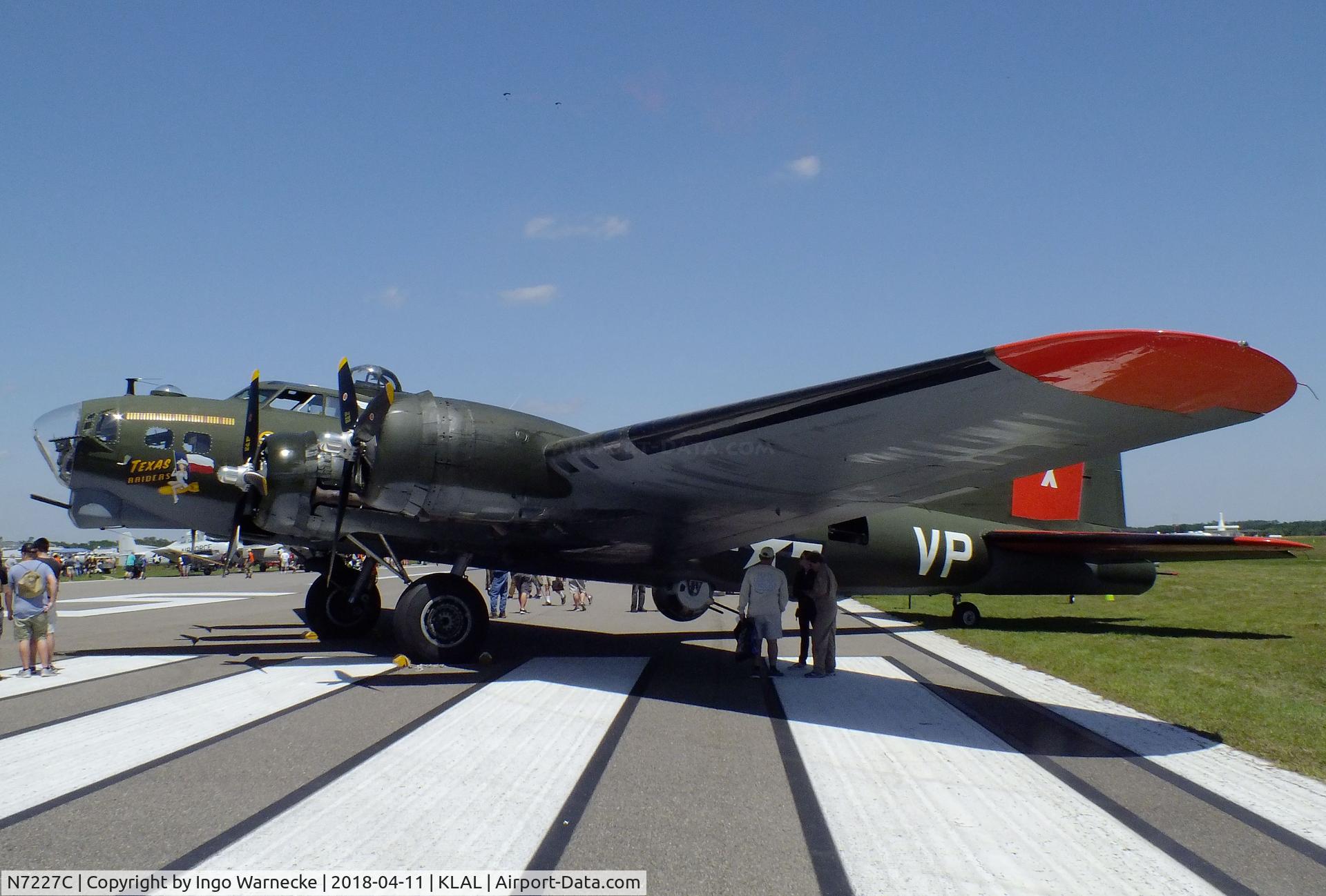 N7227C, 1944 Boeing B-17G Fortress C/N 32513, Boeing B-17G Flying Fortress at 2018 Sun 'n Fun, Lakeland FL