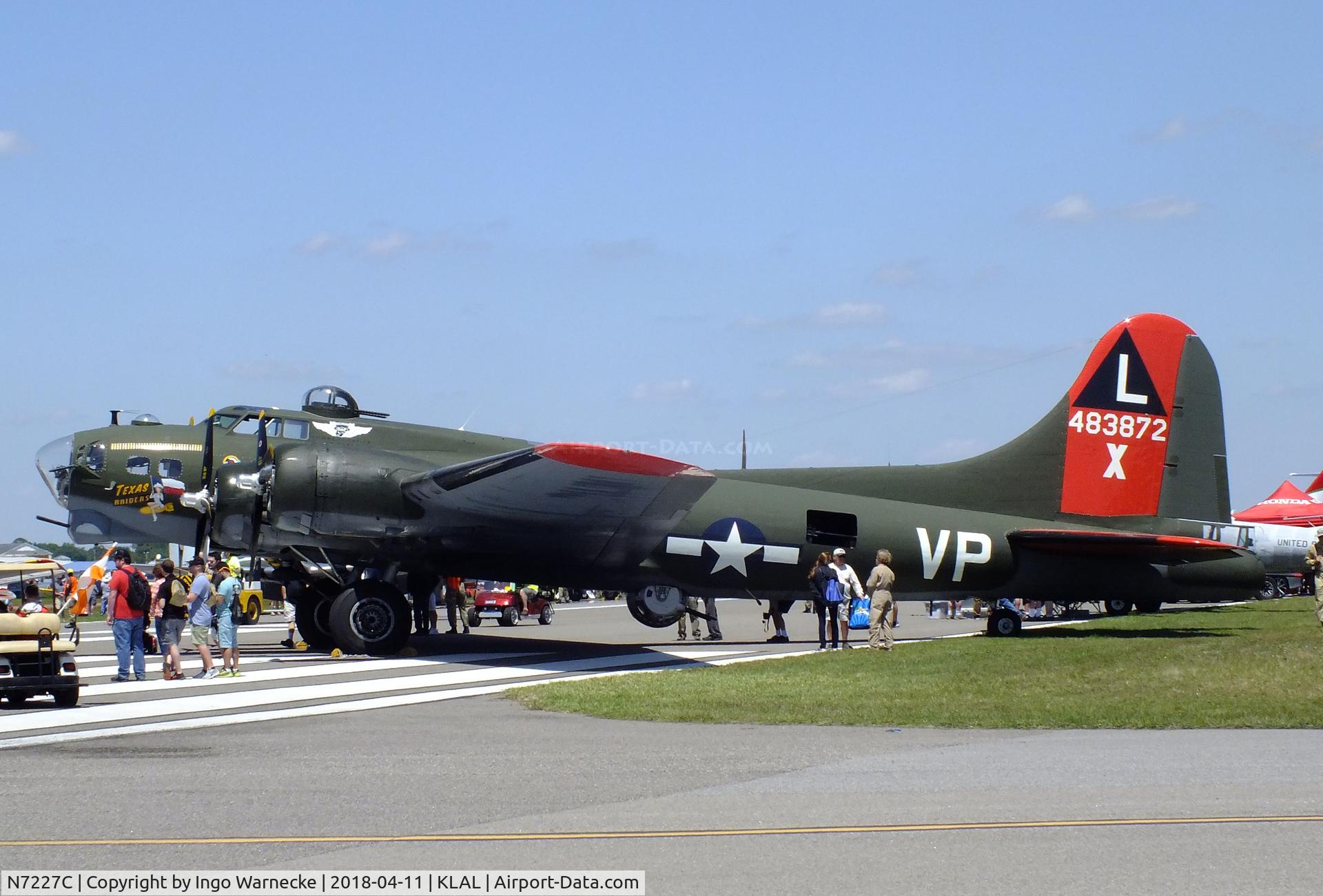 N7227C, 1944 Boeing B-17G Fortress C/N 32513, Boeing B-17G Flying Fortress at 2018 Sun 'n Fun, Lakeland FL
