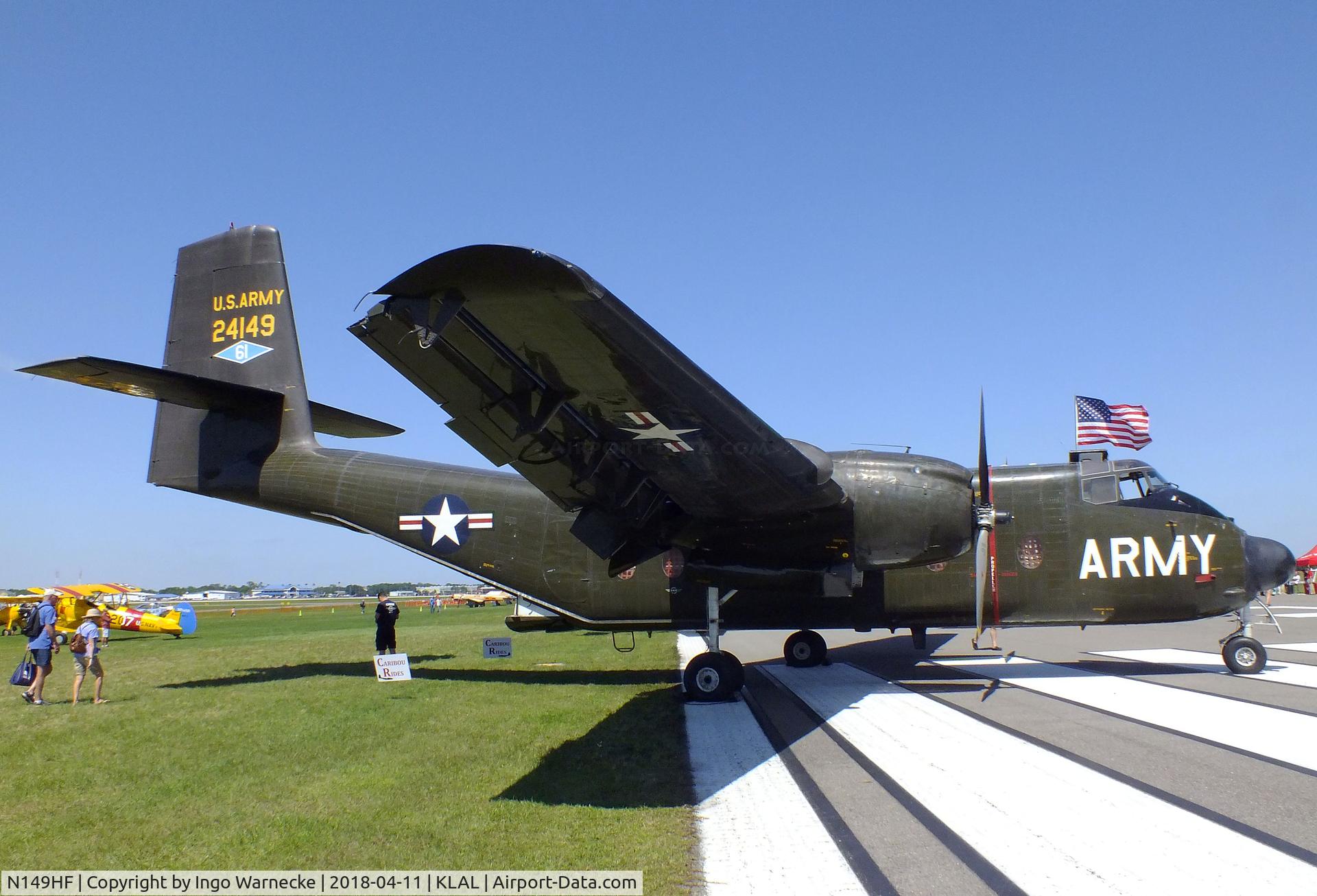 N149HF, 1962 De Havilland Canada DHC-4A Caribou C/N 85, De Havilland Canada DHC-4A Caribou at 2018 Sun 'n Fun, Lakeland FL