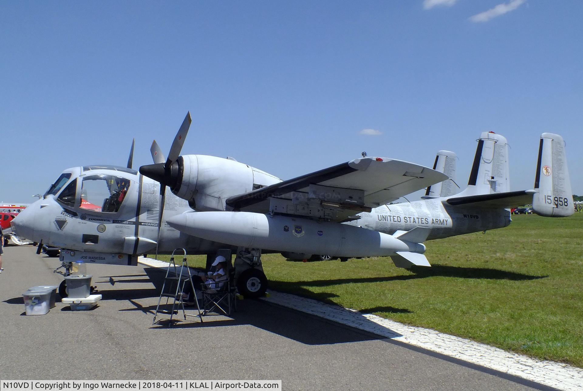 N10VD, 1968 Grumman OV-1D Mohawk C/N 162C, Grumman OV-1D Mohawk at 2018 Sun 'n Fun, Lakeland FL