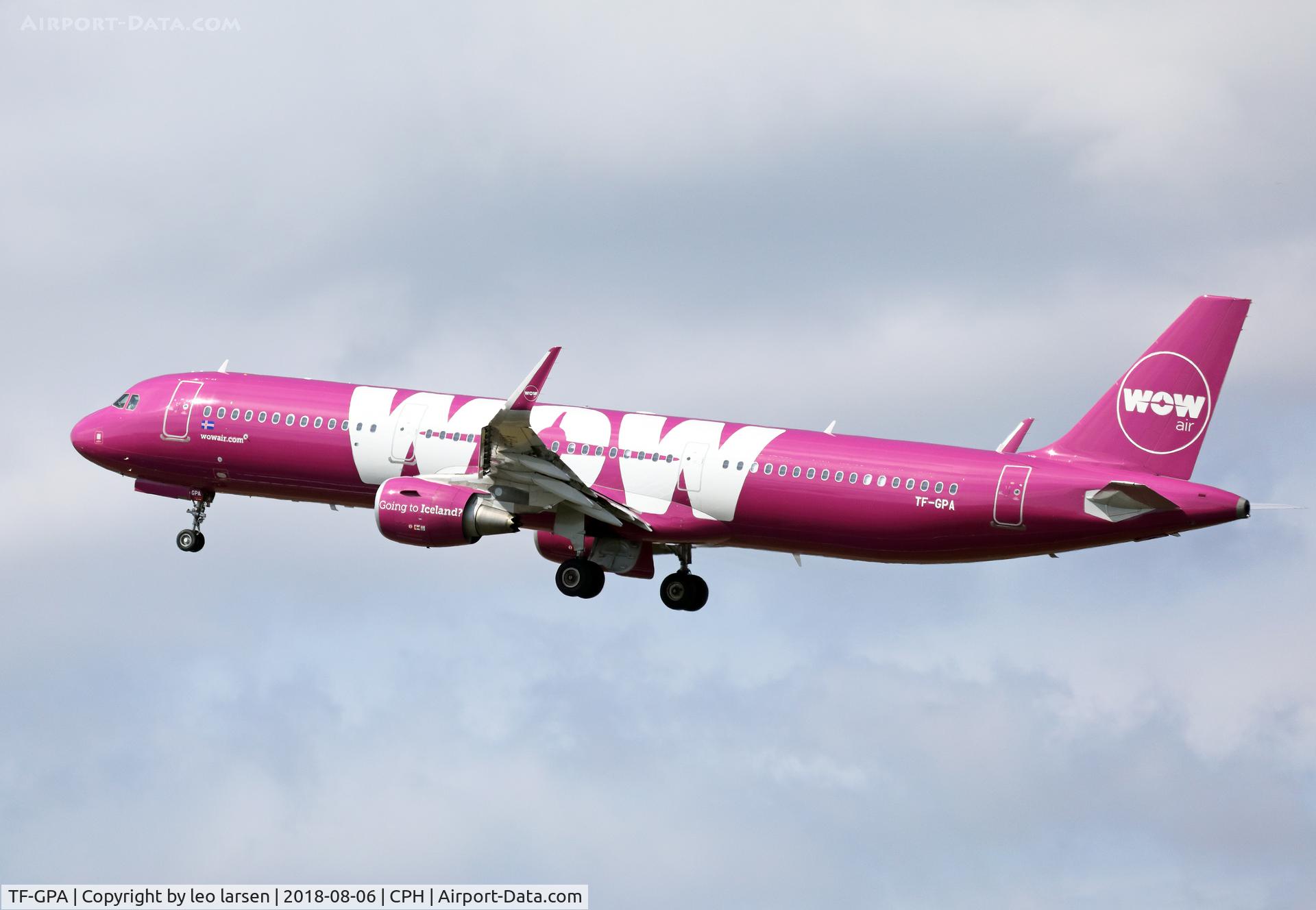 TF-GPA, 2016 Airbus A321-211 C/N 7237, Copenhagen 6.8.2018