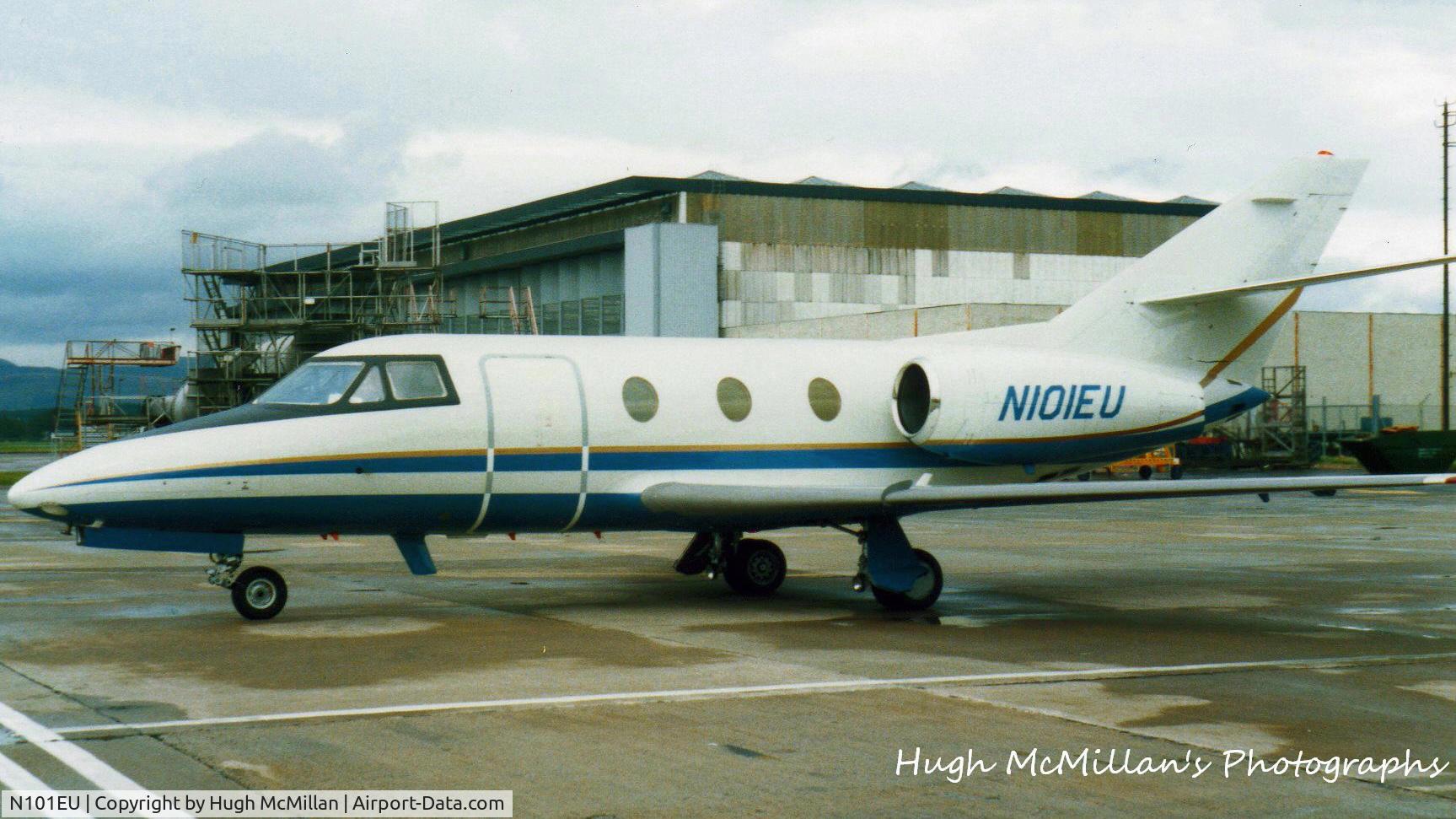 N101EU, 1985 Dassault Falcon 10 C/N 204, at Glasgow EGPF October 1988.