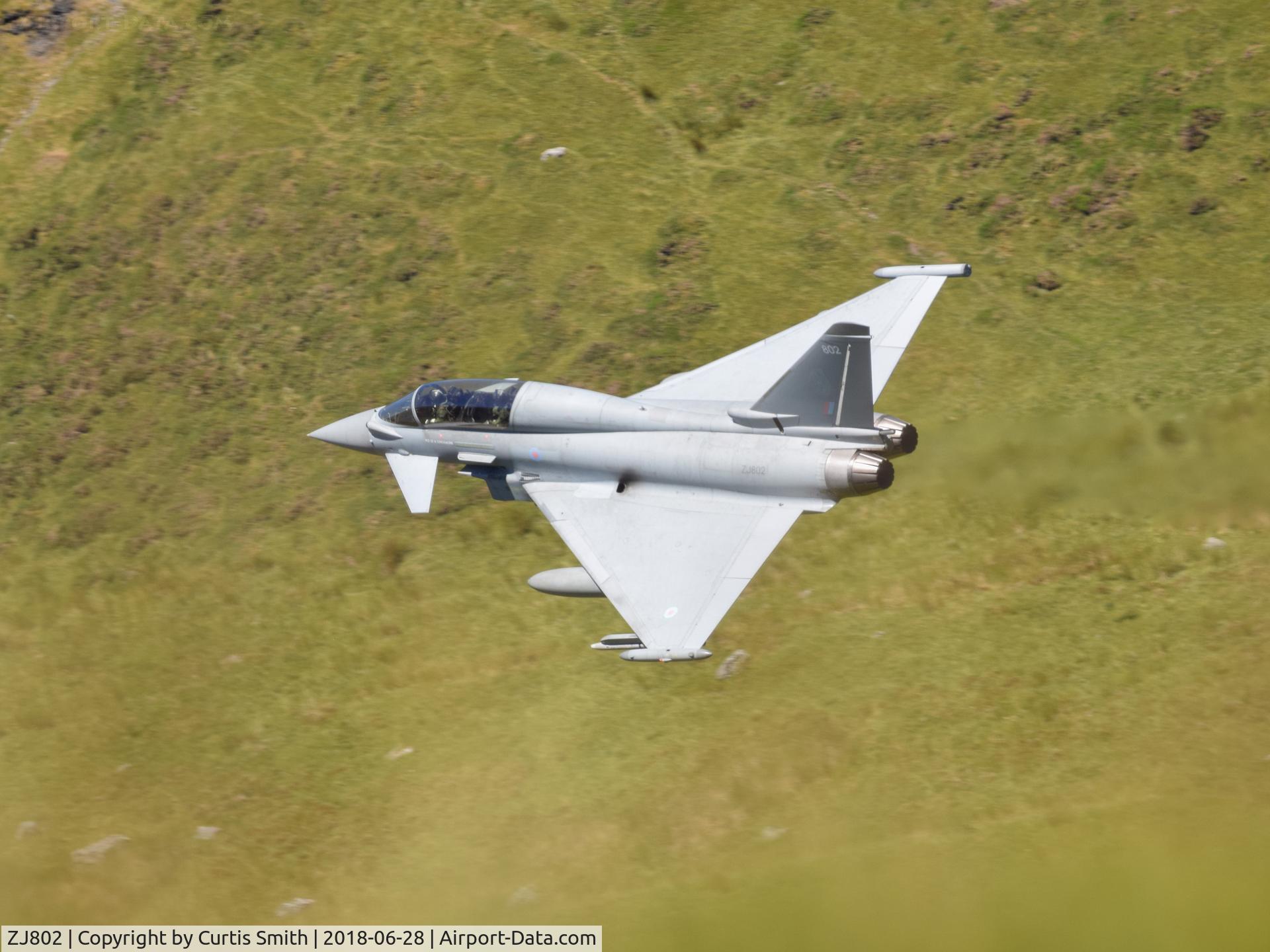 ZJ802, 2003 Eurofighter EF-2000 Typhoon T3 C/N BT003/011, ZJ802 seen flying through the Mach Loop.