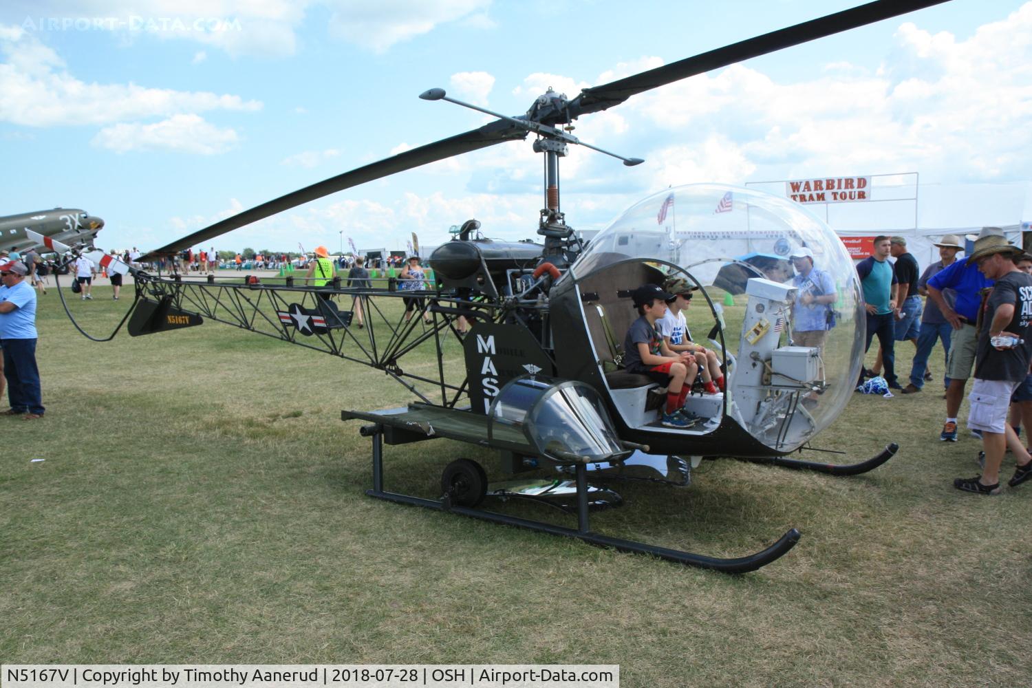 N5167V, 1949 Bell 47D-1 C/N 263, 1949 Bell 47D-1, c/n: 263.  A TV Star from the series MASH. Originally designated a U.S. Navy HLT-4 serial 51263, Navy BuNo 128900
