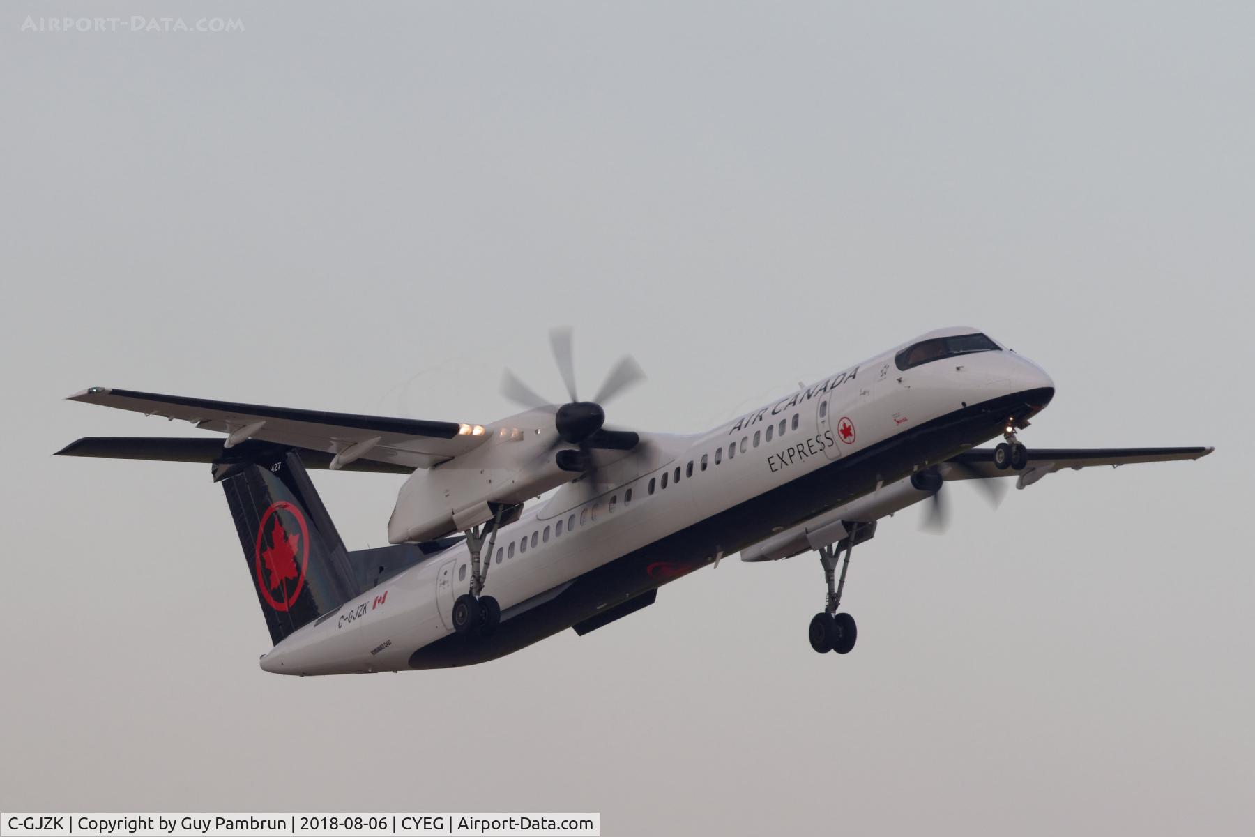 C-GJZK, 2015 De Havilland Canada DHC-8-402 Dash 8 C/N 4499, Departing