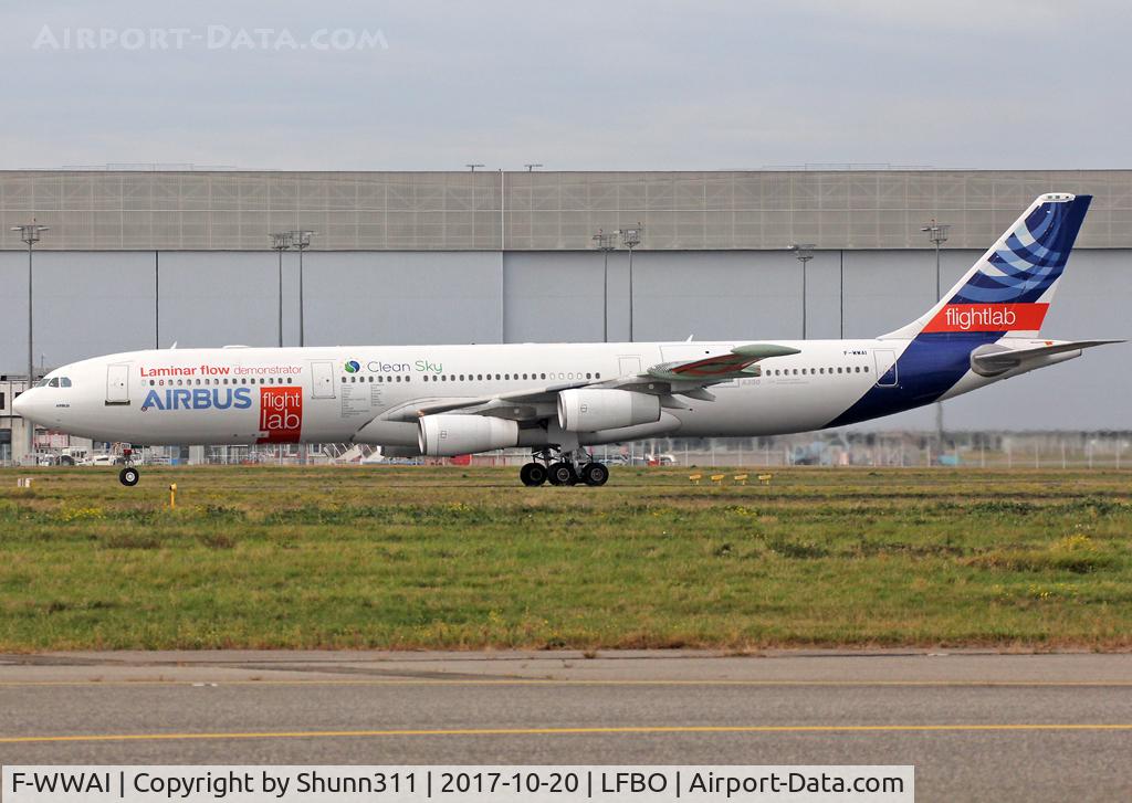 F-WWAI, 1991 Airbus A340-311 C/N 001, C/n 0001 - With Laminar Flow Demonstrator wings installed - Flight Lab / Clean Sky titles