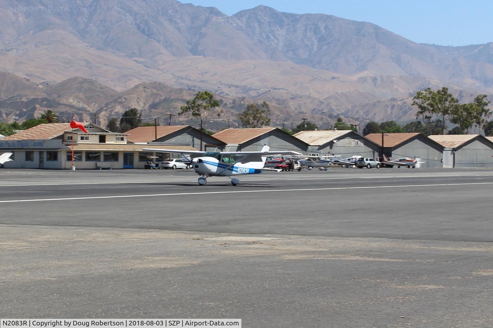 N2083R, 1964 Cessna 182G Skylane C/N 18255283, 1964 Cessna 182G SKYLANE, Continental O-470-S 230 Hp, landing roll Rwy 22