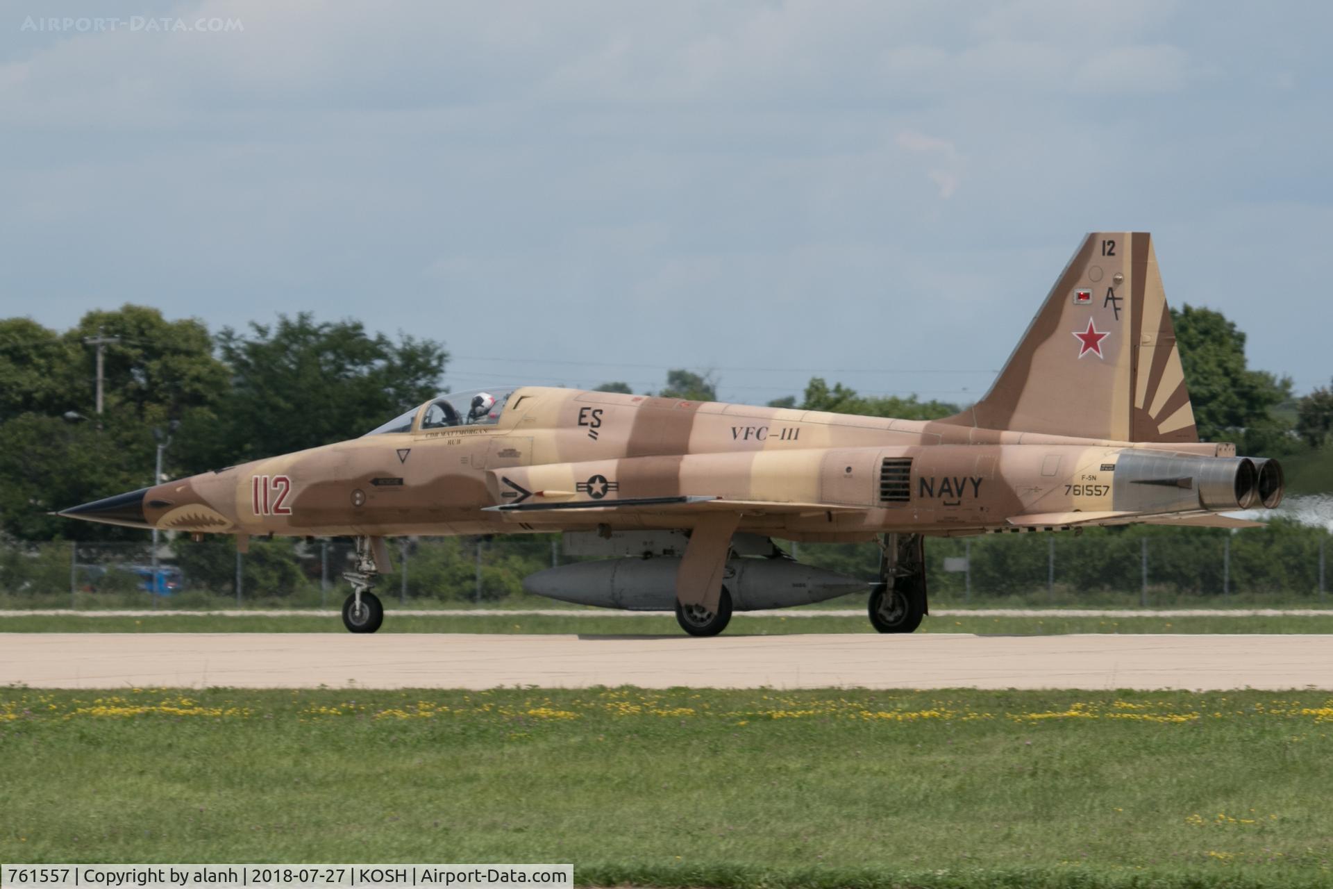 761557, 1976 Northrop F-5N Tiger II C/N L.1031, Fresh aggressor scheme, at AirVenture 2018