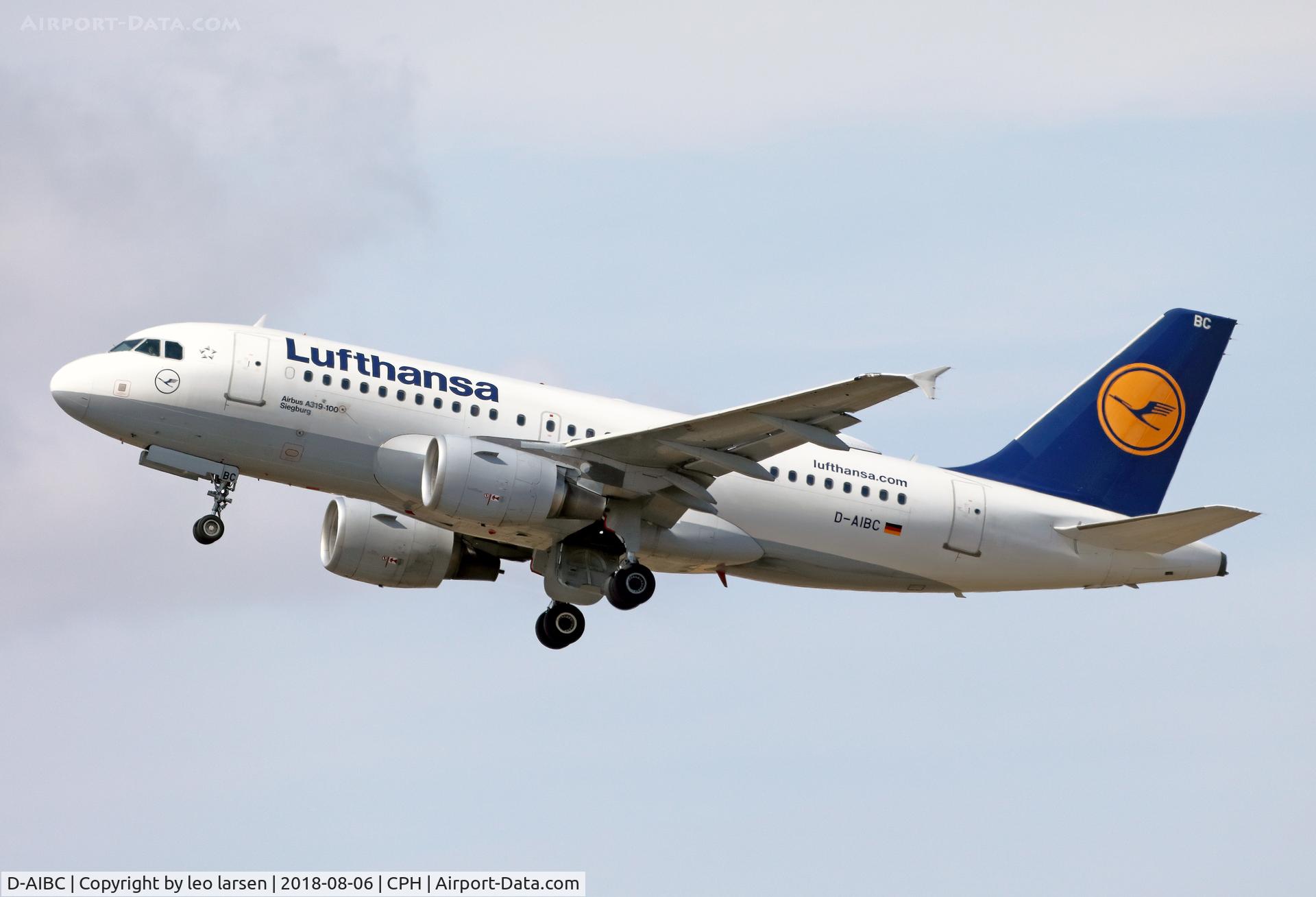D-AIBC, 2010 Airbus A319-112 C/N 4332, Copenhagen 6.8.2018