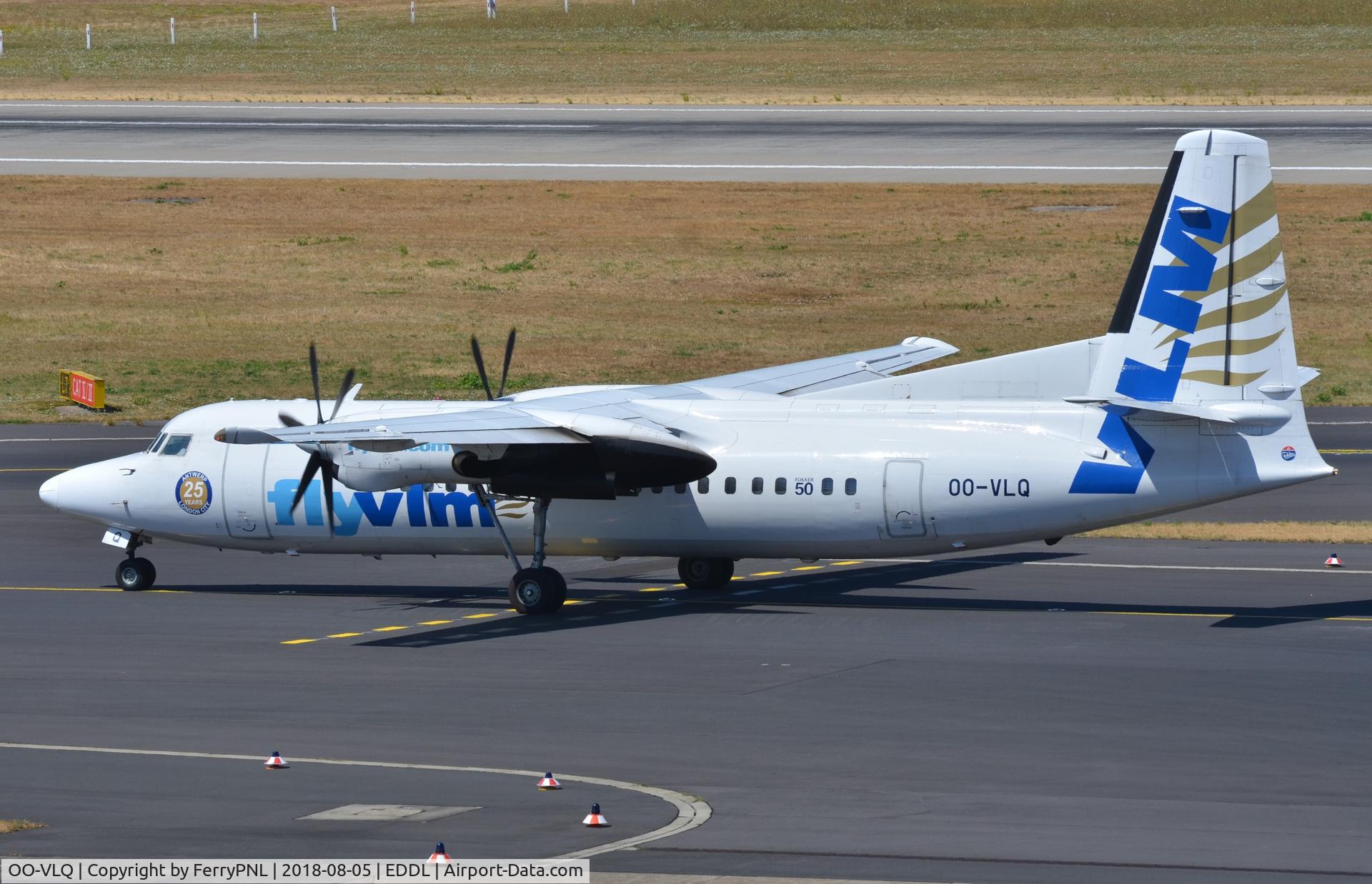 OO-VLQ, 1989 Fokker 50 C/N 20159, VLM Fk50 taxying out.