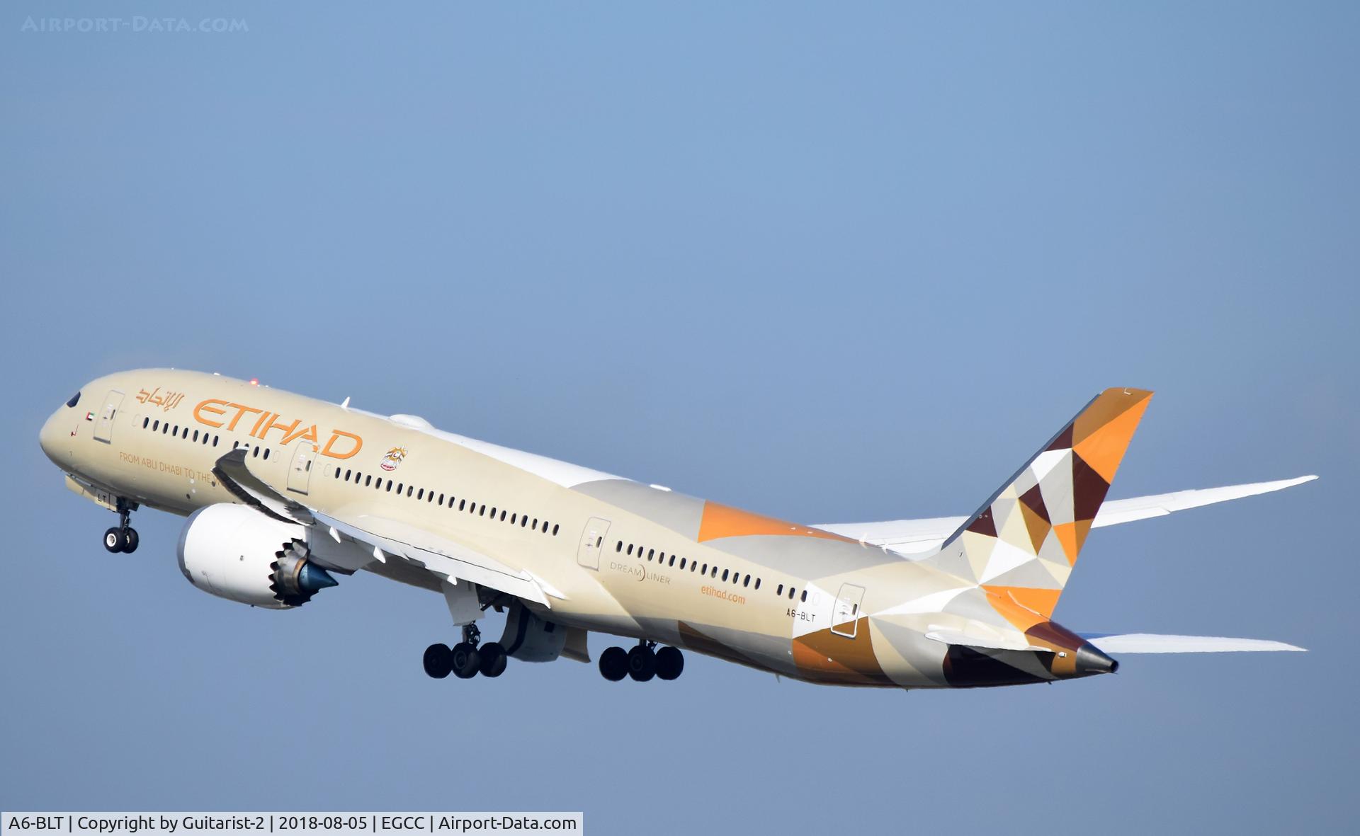 A6-BLT, 2018 Boeing 787-9 Dreamliner C/N 39667, At Manchester