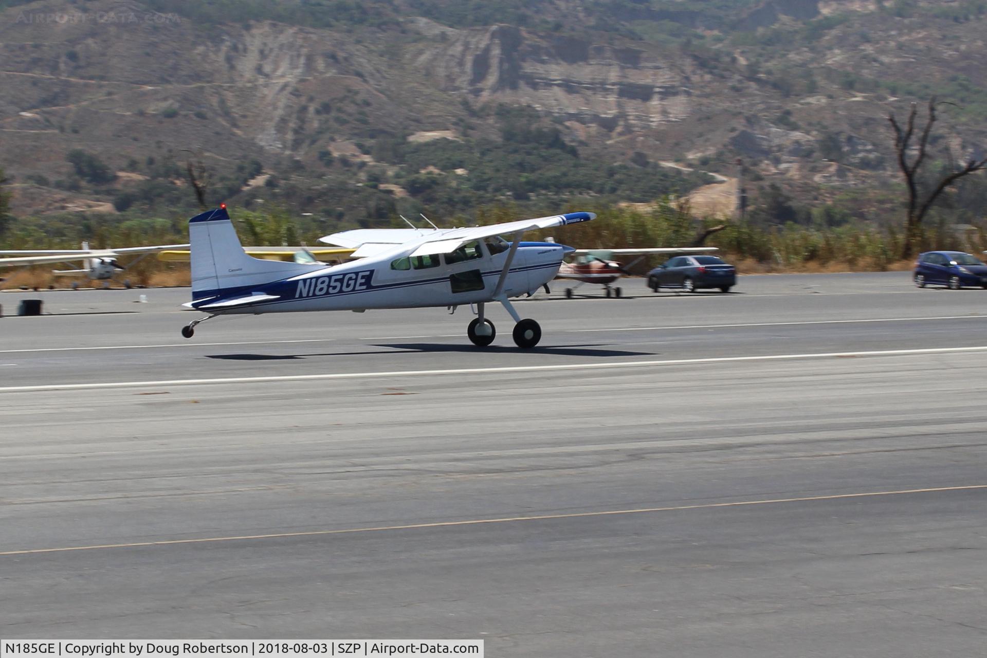 N185GE, 1976 Cessna A185F Skywagon 185 C/N 18503045, 1976 Cessna A185F SKYWAGON, Continental IO-520 285 Hp, takeoff roll Rwy 22