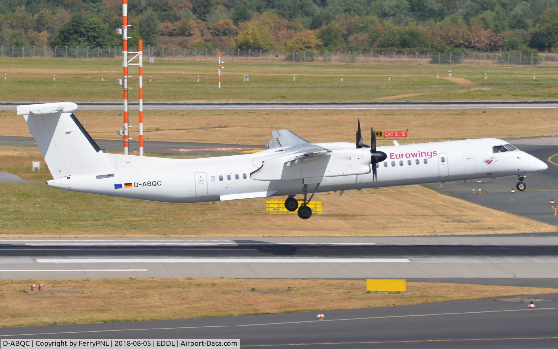 D-ABQC, 2008 De Havilland Canada DHC-8-402Q Dash 8 C/N 4231, Landing of a Eurowings DHC8