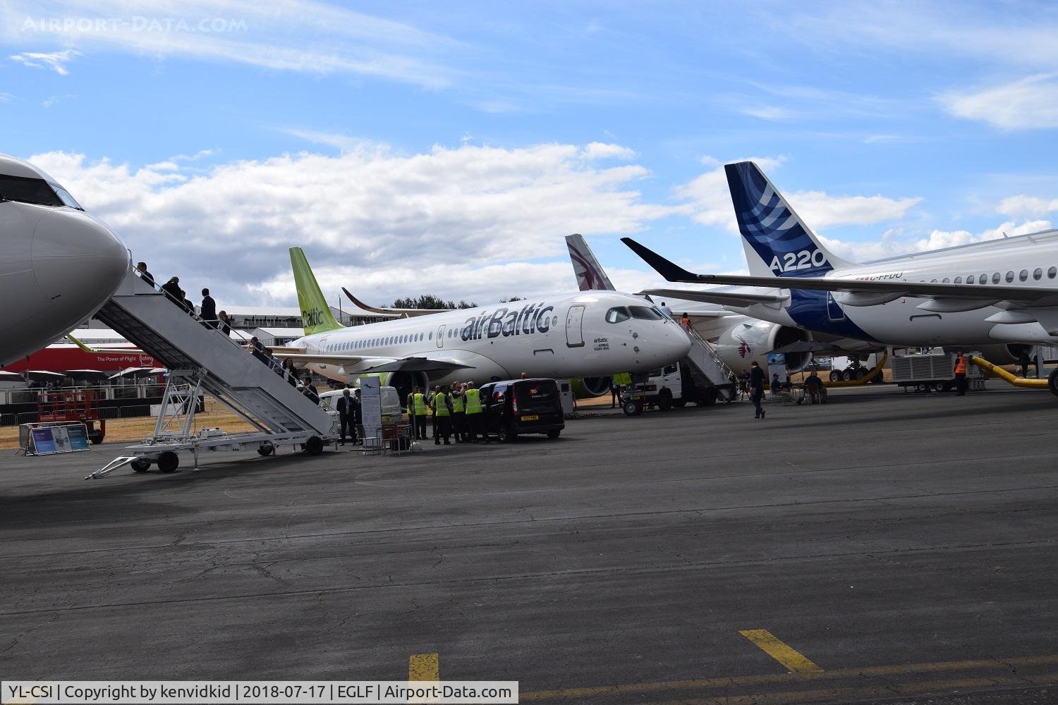 YL-CSI, 2018 Bombardier CSeries CS300 (BD-500-1A11) C/N 55034, On static display at FIA 2018.
