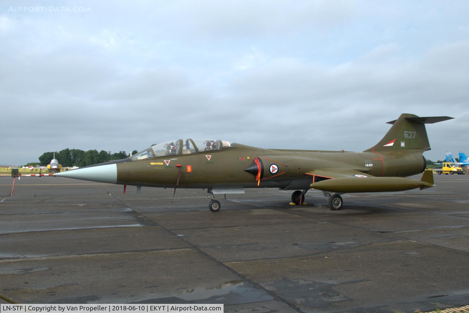 LN-STF, Lockheed CF-104D Starfighter C/N 583A-5307, Lockheed CF-104D Starfighter of the Norwegian Friends of the Starfighter at Aalborg air show 2018 in Denmark