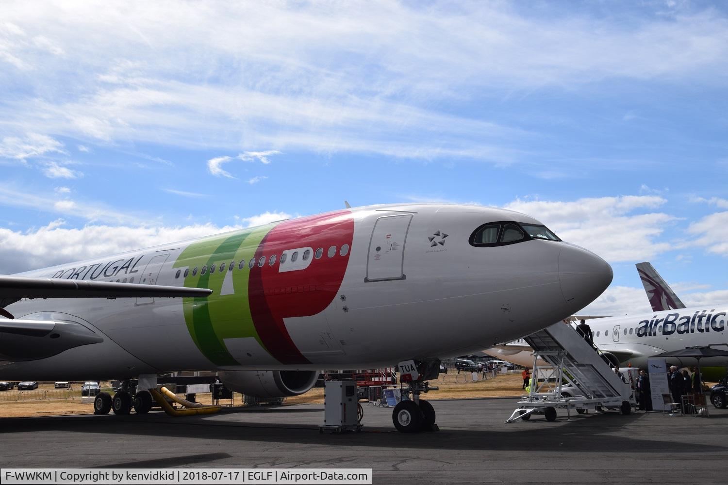 F-WWKM, 2017 Airbus A330-941 C/N 1819, On static display at FIA 2018. To be CS-TUA.