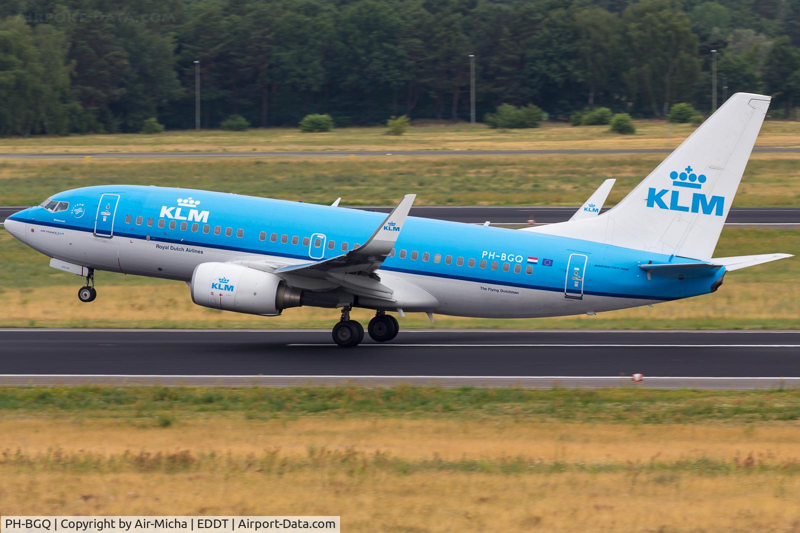 PH-BGQ, 2011 Boeing 737-7K2 C/N 39256, KLM Royal Dutch Airlines