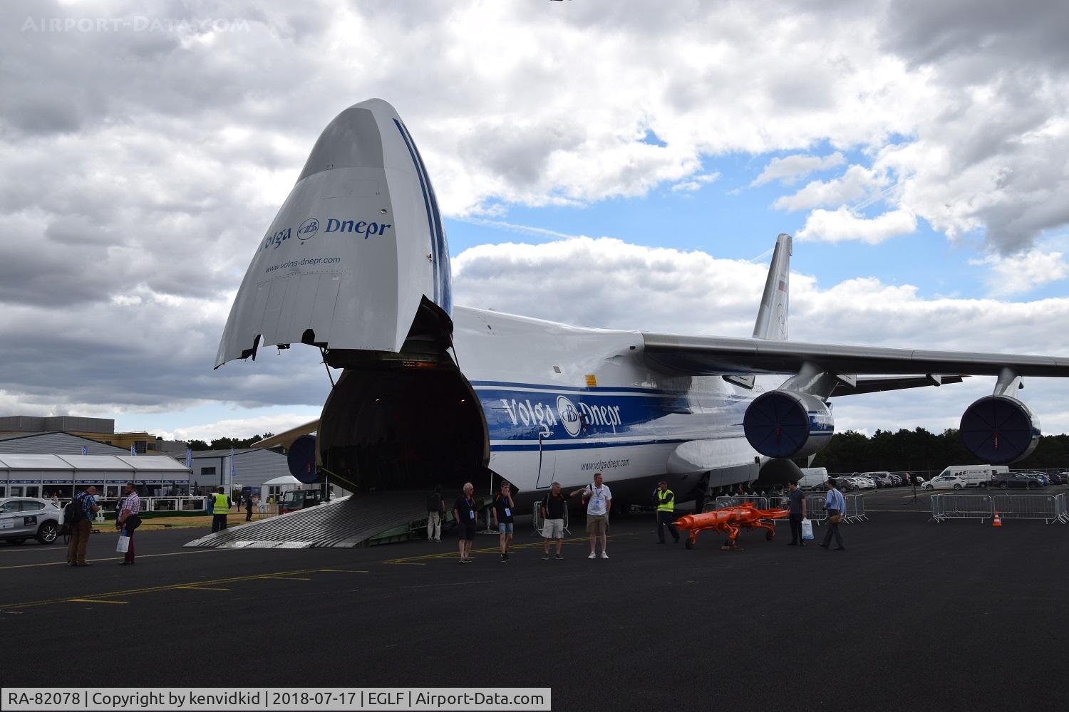 RA-82078, 1996 Antonov An-124-100 Ruslan C/N 9773054559153, On static display at FIA 2018.