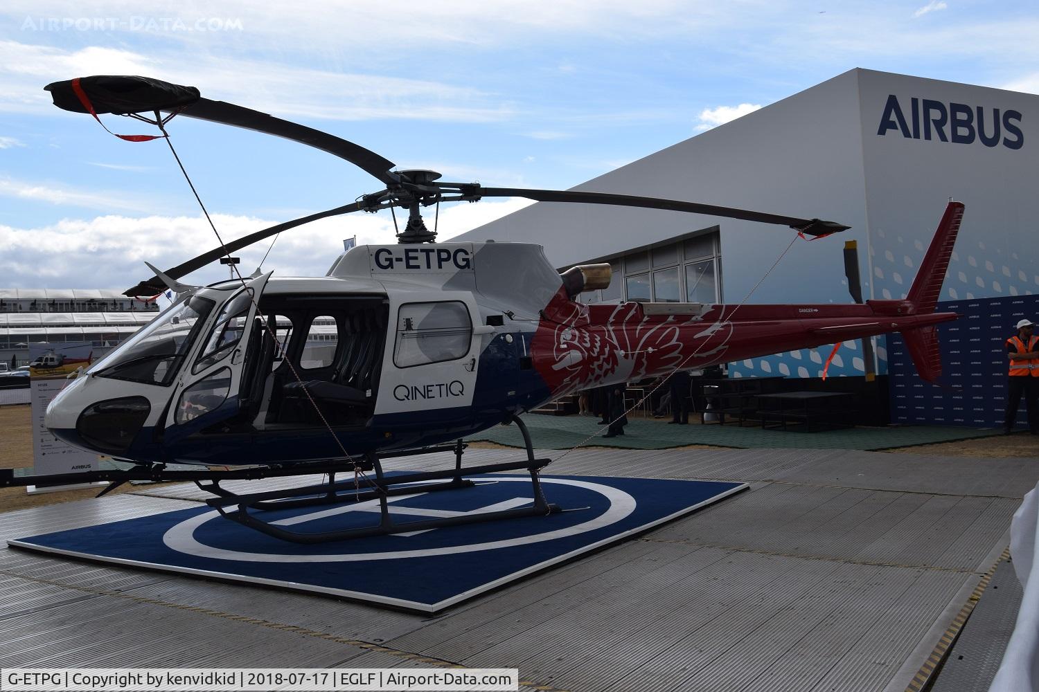 G-ETPG, 2017 Airbus Helicopters H125 C/N 8476, On static display at FIA 2018.