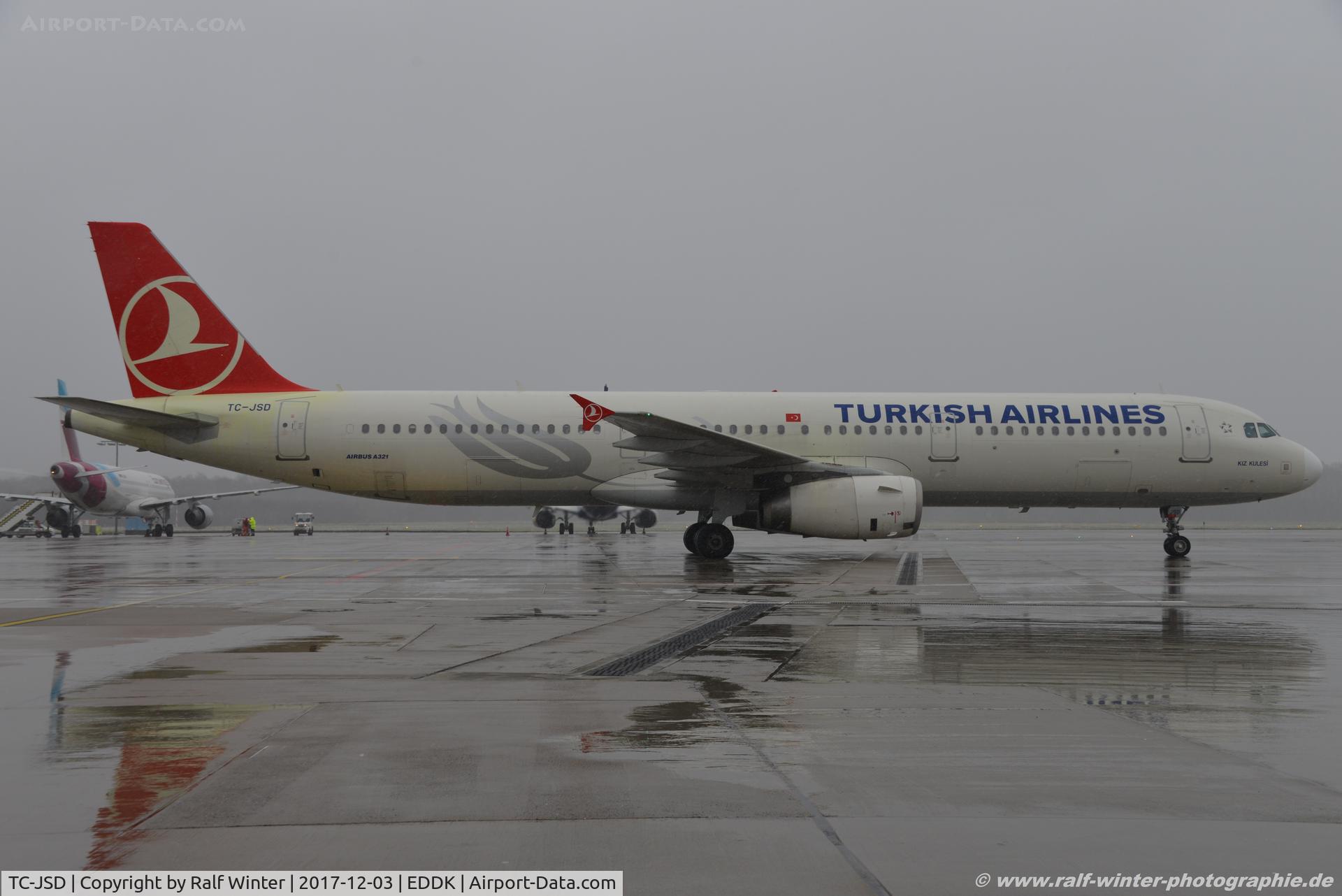 TC-JSD, 2012 Airbus A321-231 C/N 5388, Airbus A321-231 - TK THY THY Turkish Airlines 'Kiz Kulesi' - 5388 - TC-JSD - 03.12.2017 - CGN