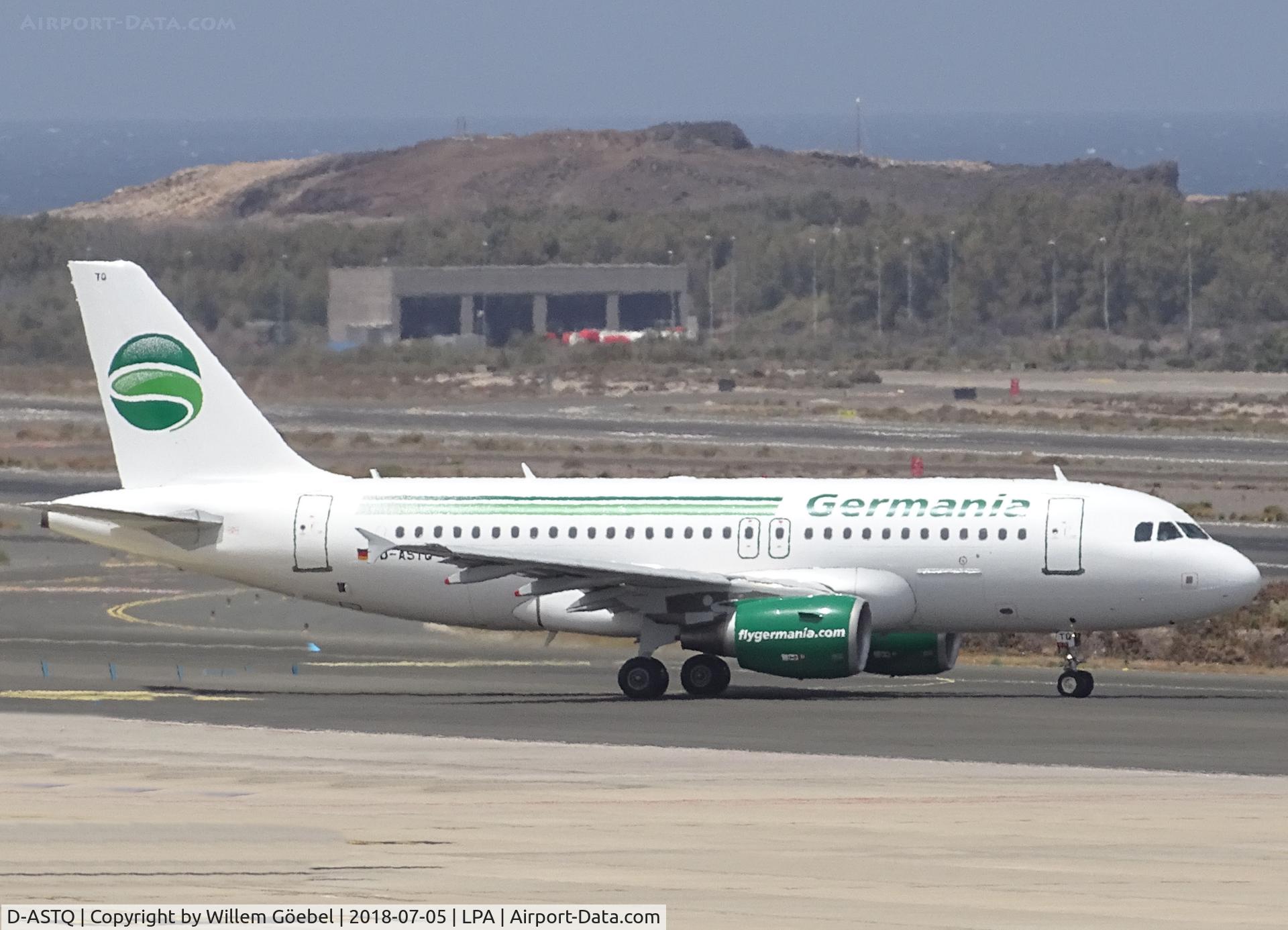 D-ASTQ, 2008 Airbus A319-111 C/N 3403, Taxi to runway LPA
