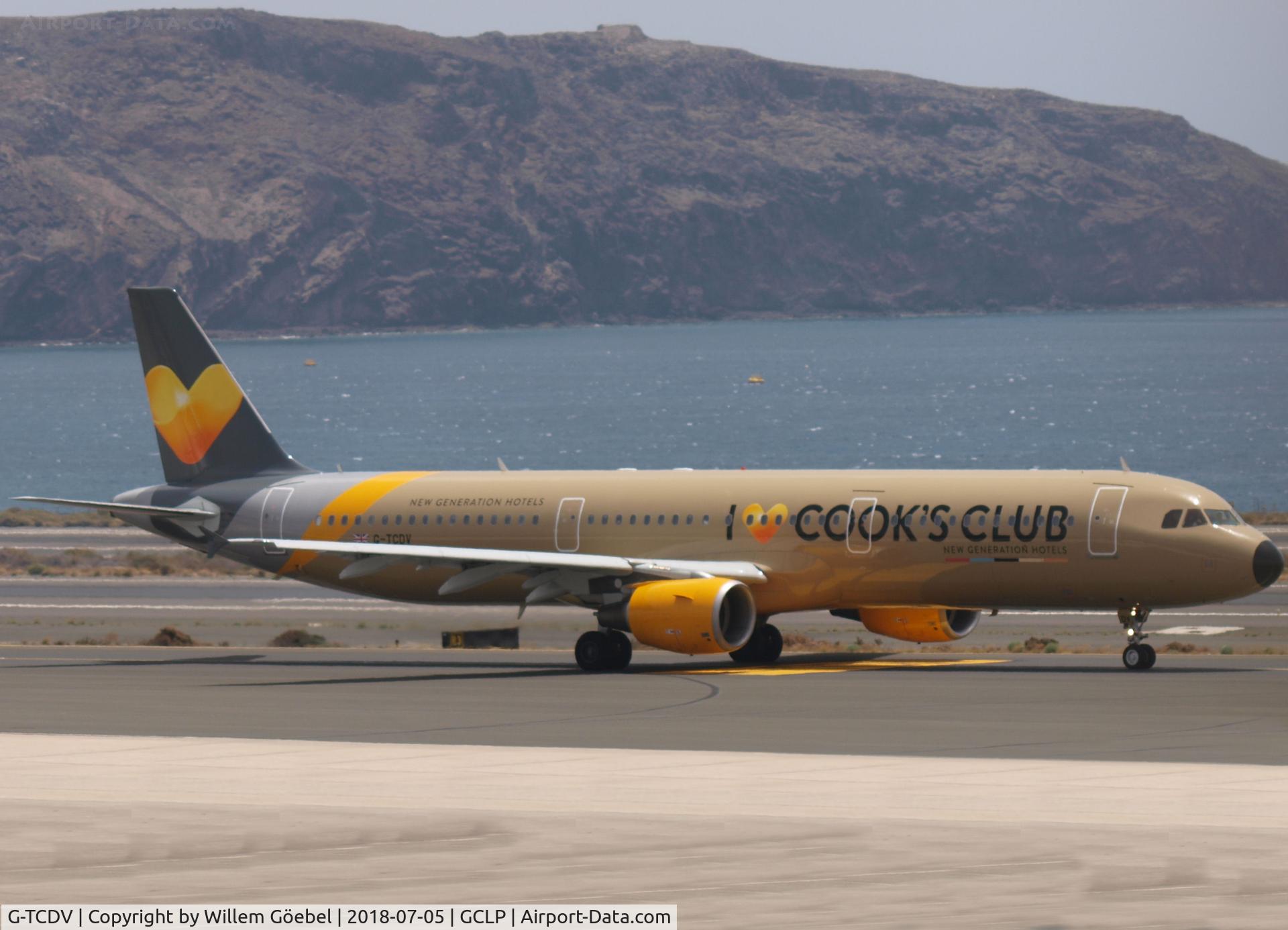 G-TCDV, 2003 Airbus A321-211 C/N 1972, Taxi to runway of LPA