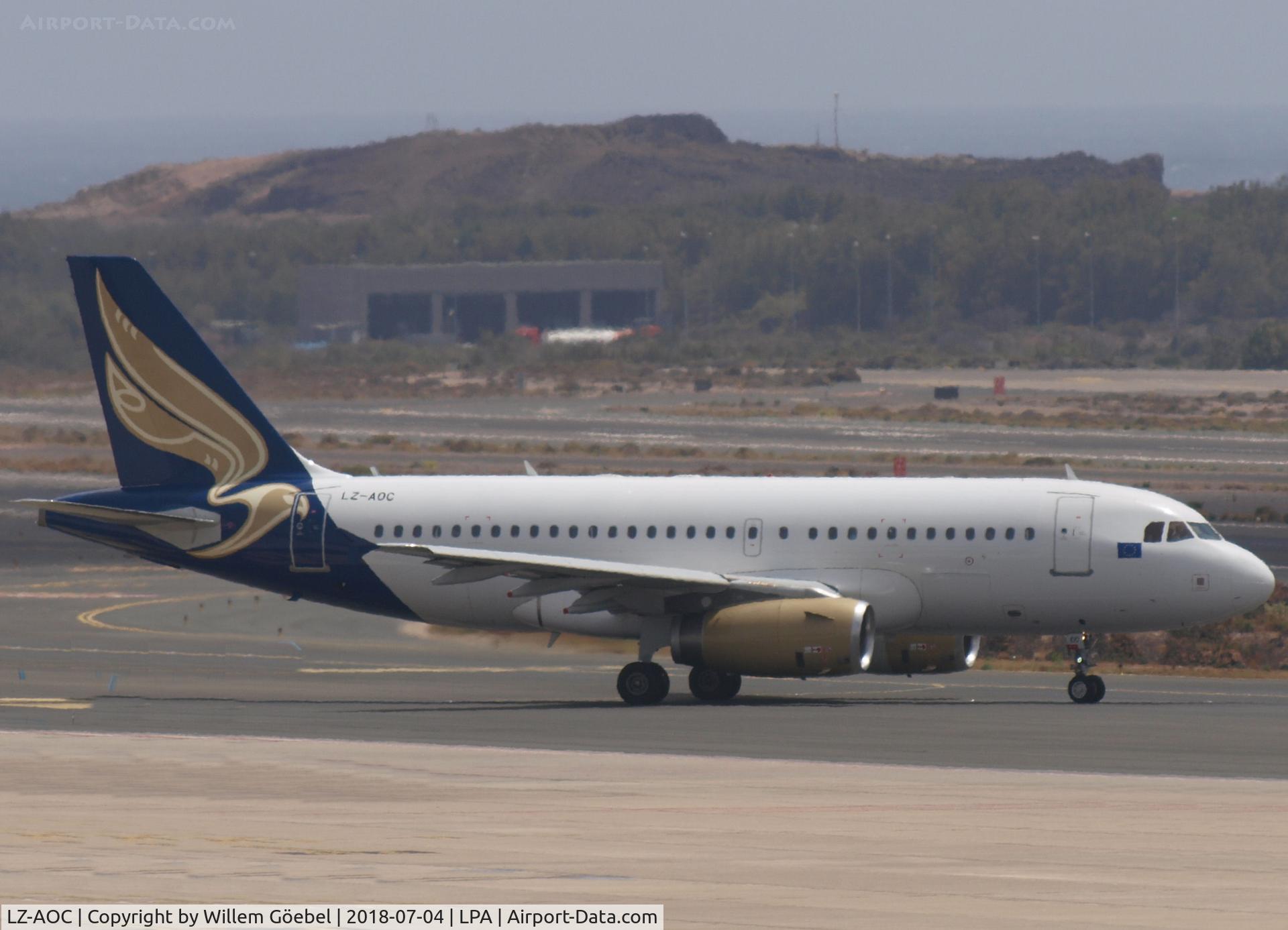 LZ-AOC, 2006 Airbus A319-132 C/N 2739, Taxi to runway of LPA