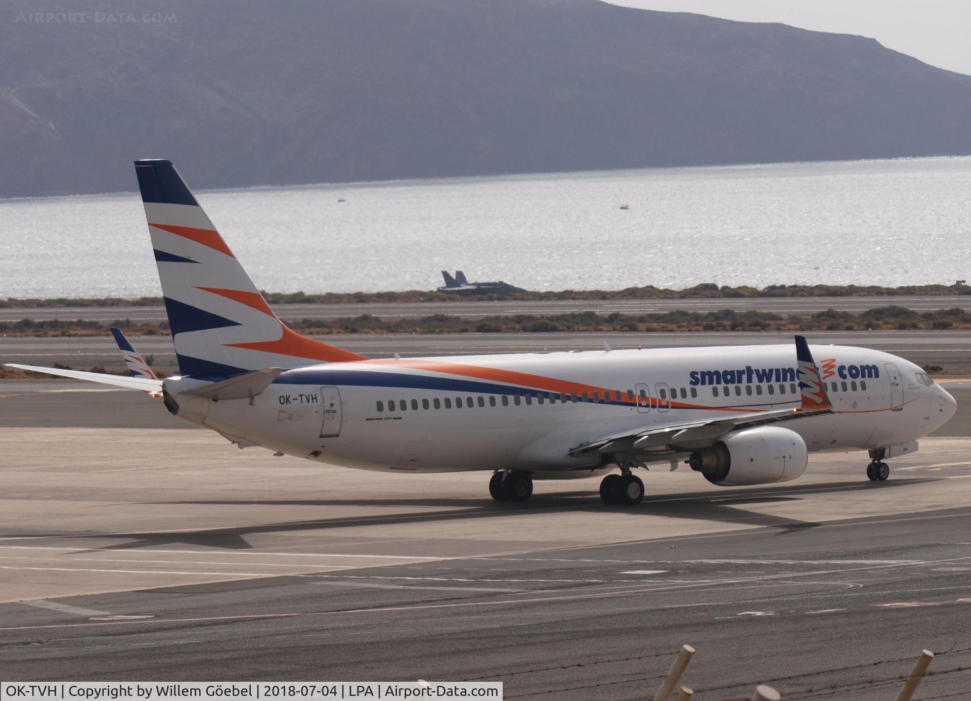 OK-TVH, 2008 Boeing 737-8Q8 C/N 35275, Taxi to runway of LPA