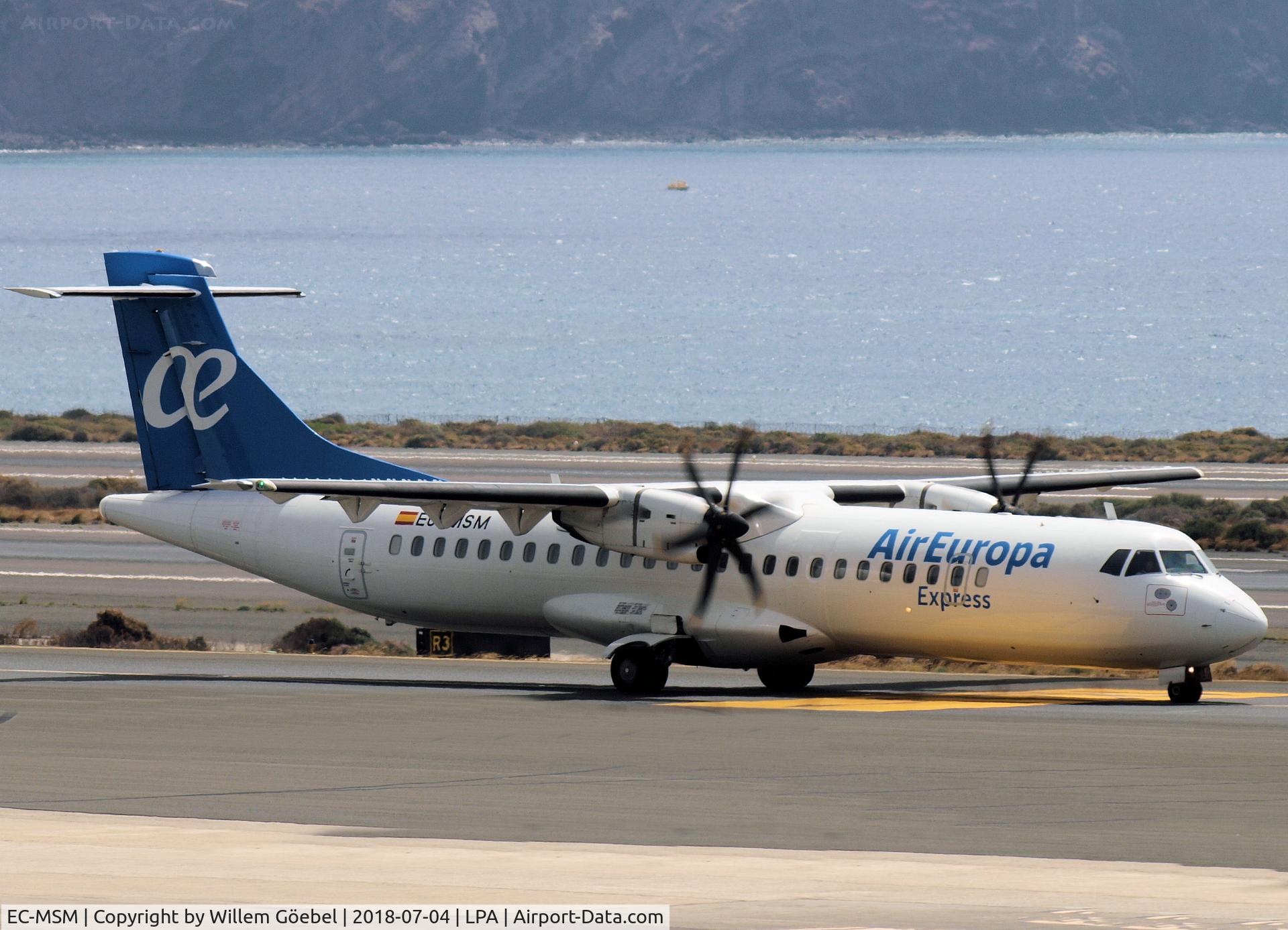 EC-MSM, 2010 ATR 72-212A C/N 918, Taxi to runway of LPA