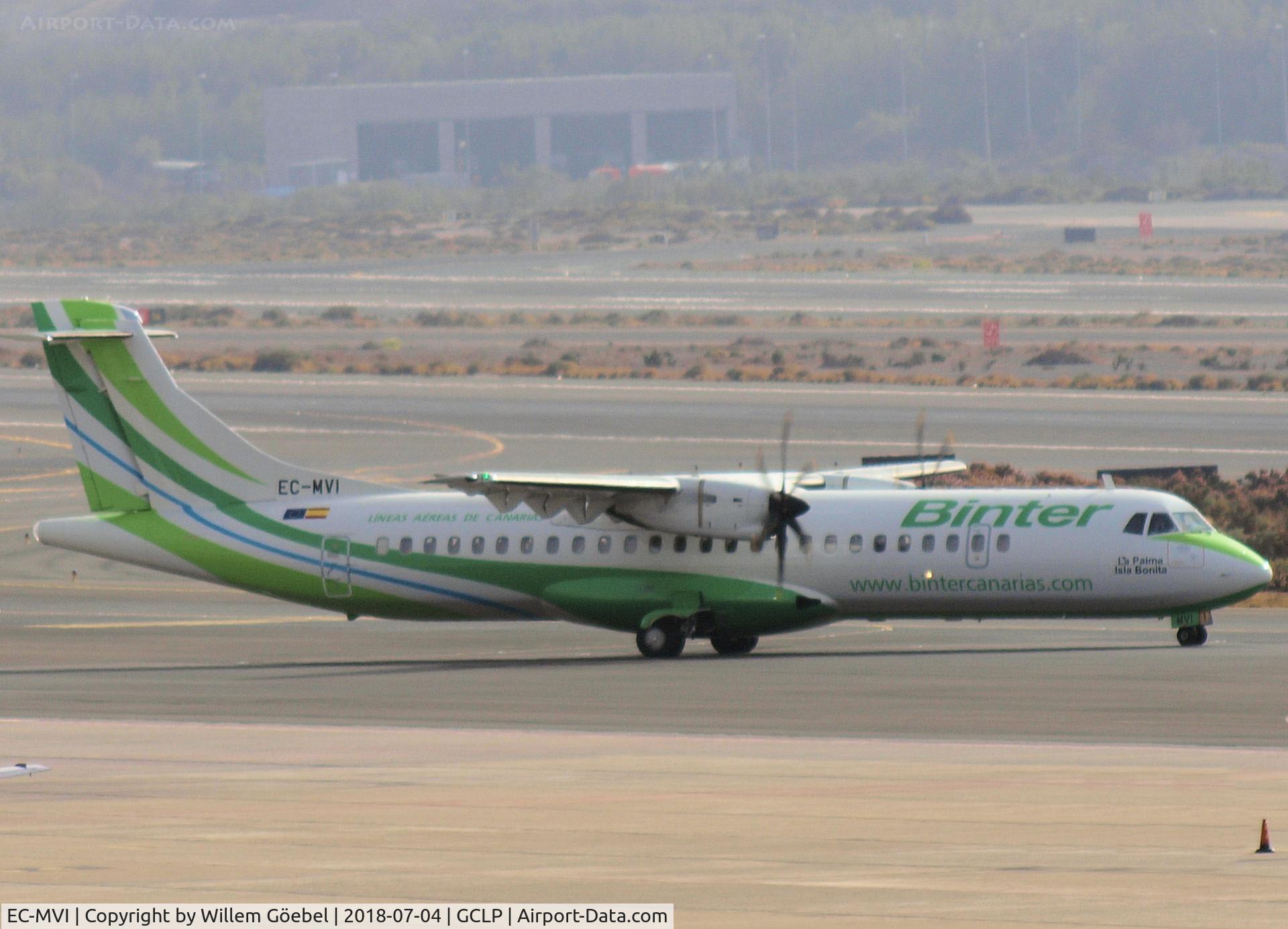 EC-MVI, 2018 ATR 72-600 (72-212A) C/N 1483, Taxi to runway of LPA