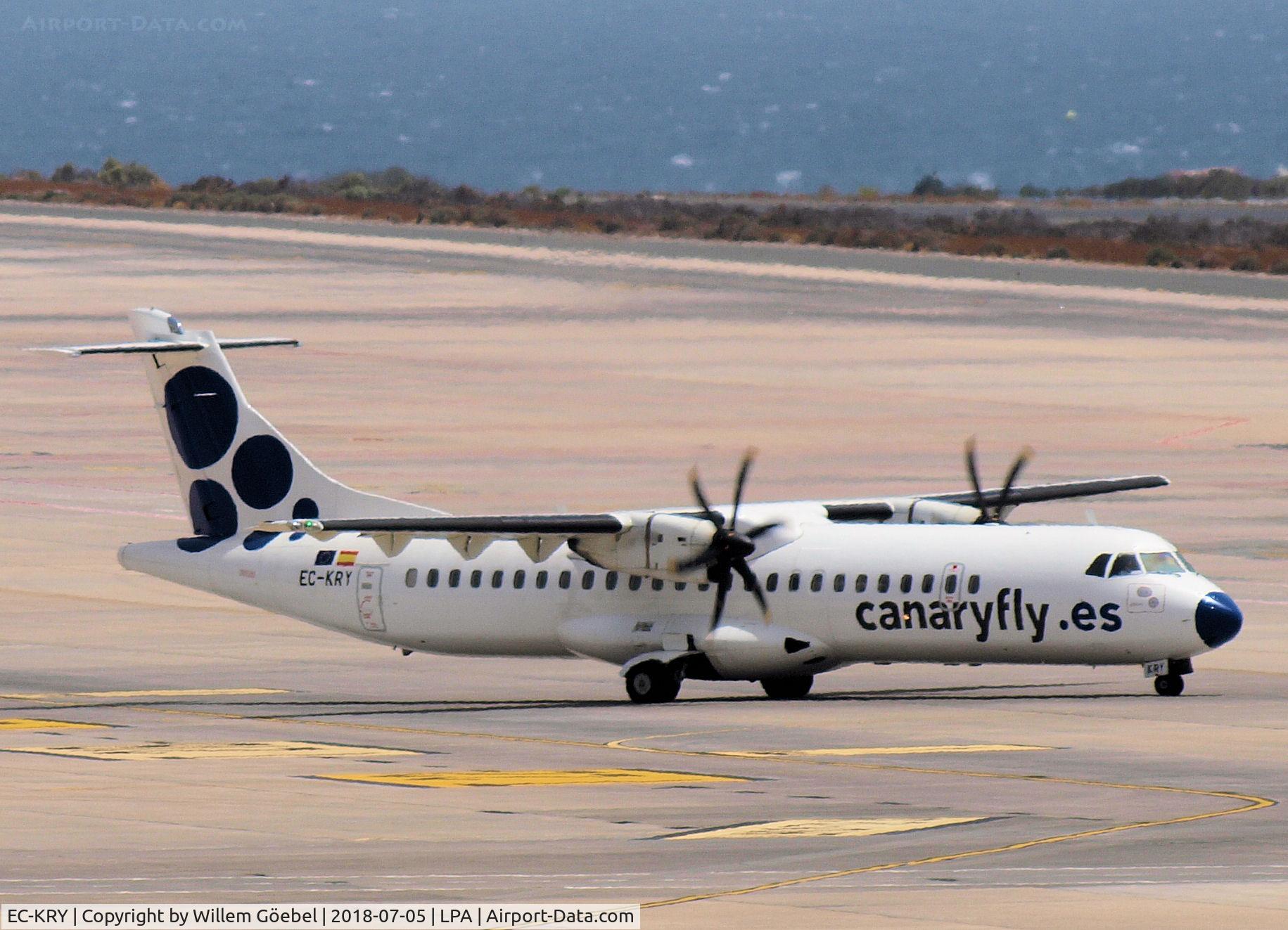 EC-KRY, 2008 ATR 72-212A C/N 795, Taxi to runway of LPA