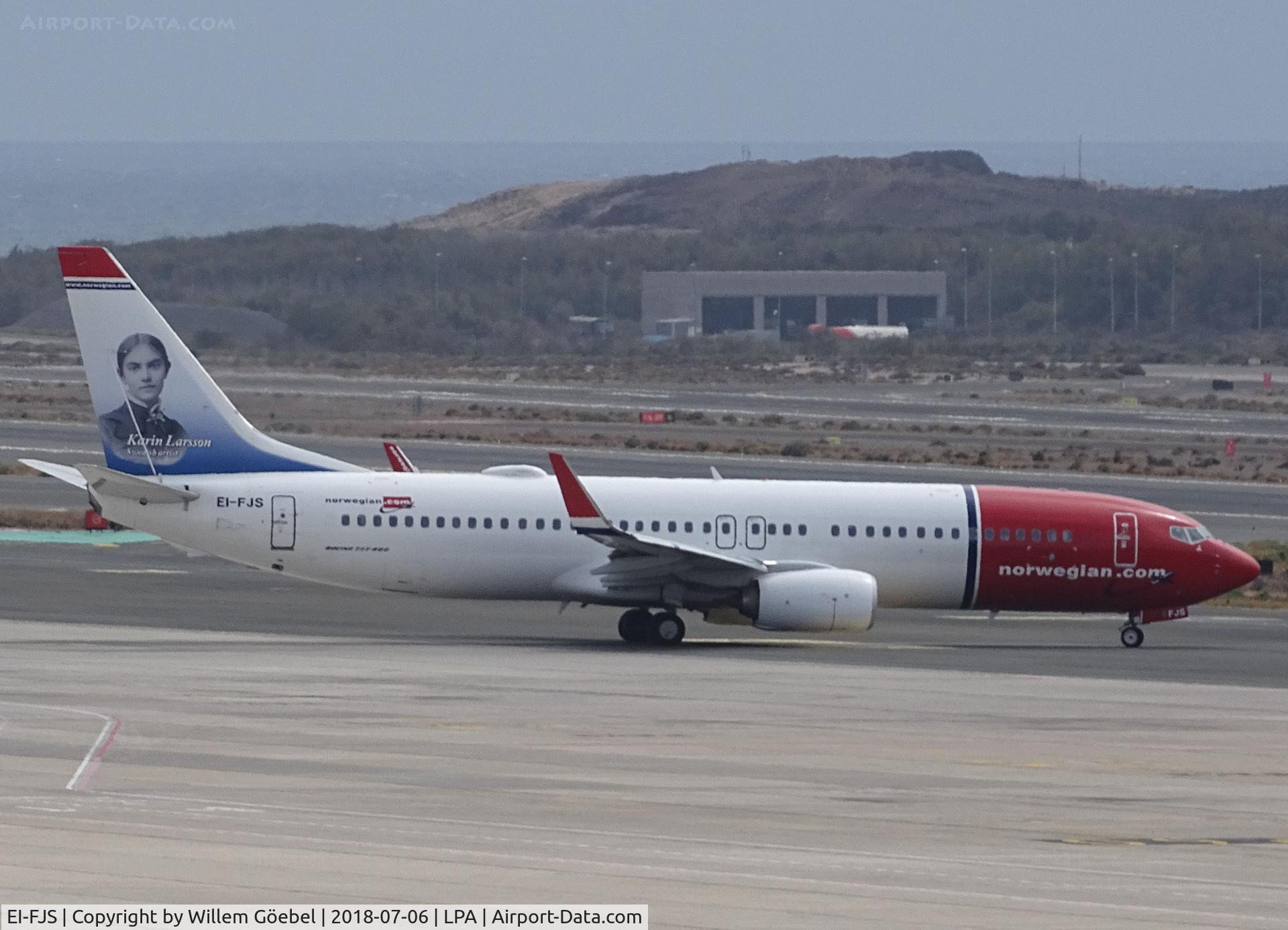 EI-FJS, 2016 Boeing 737-8JP C/N 41153, Taxi to runway of LPA
